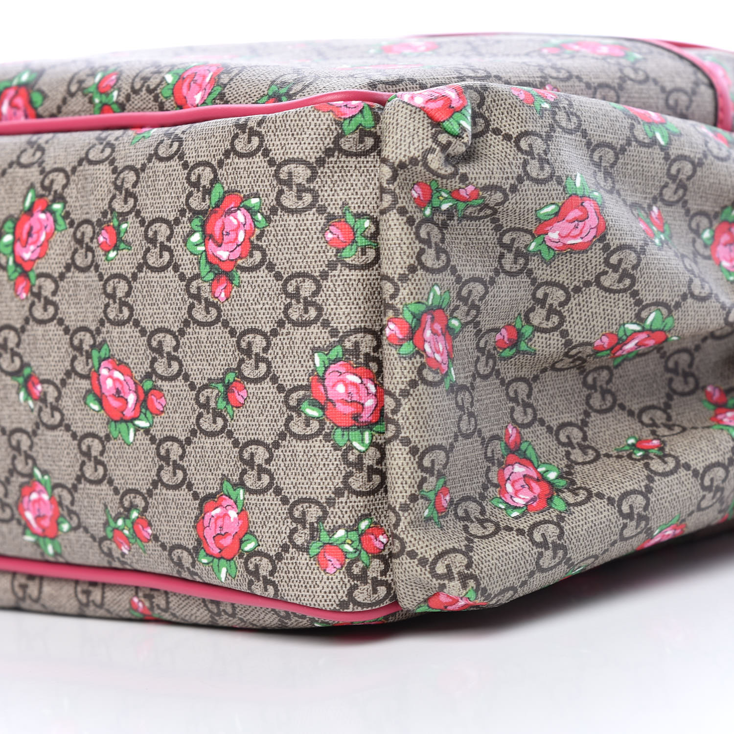 GUCCI GG Supreme Monogram Rose Bud Diaper Bag Pink 400663
