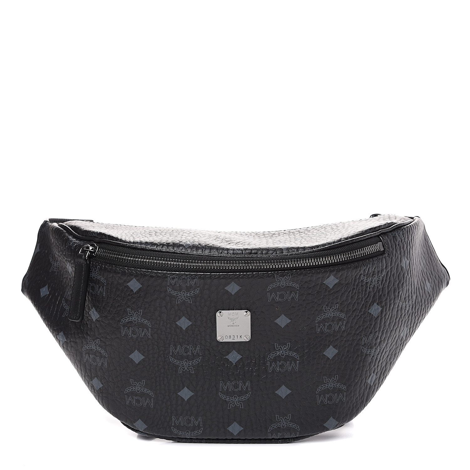 white mcm fanny pack