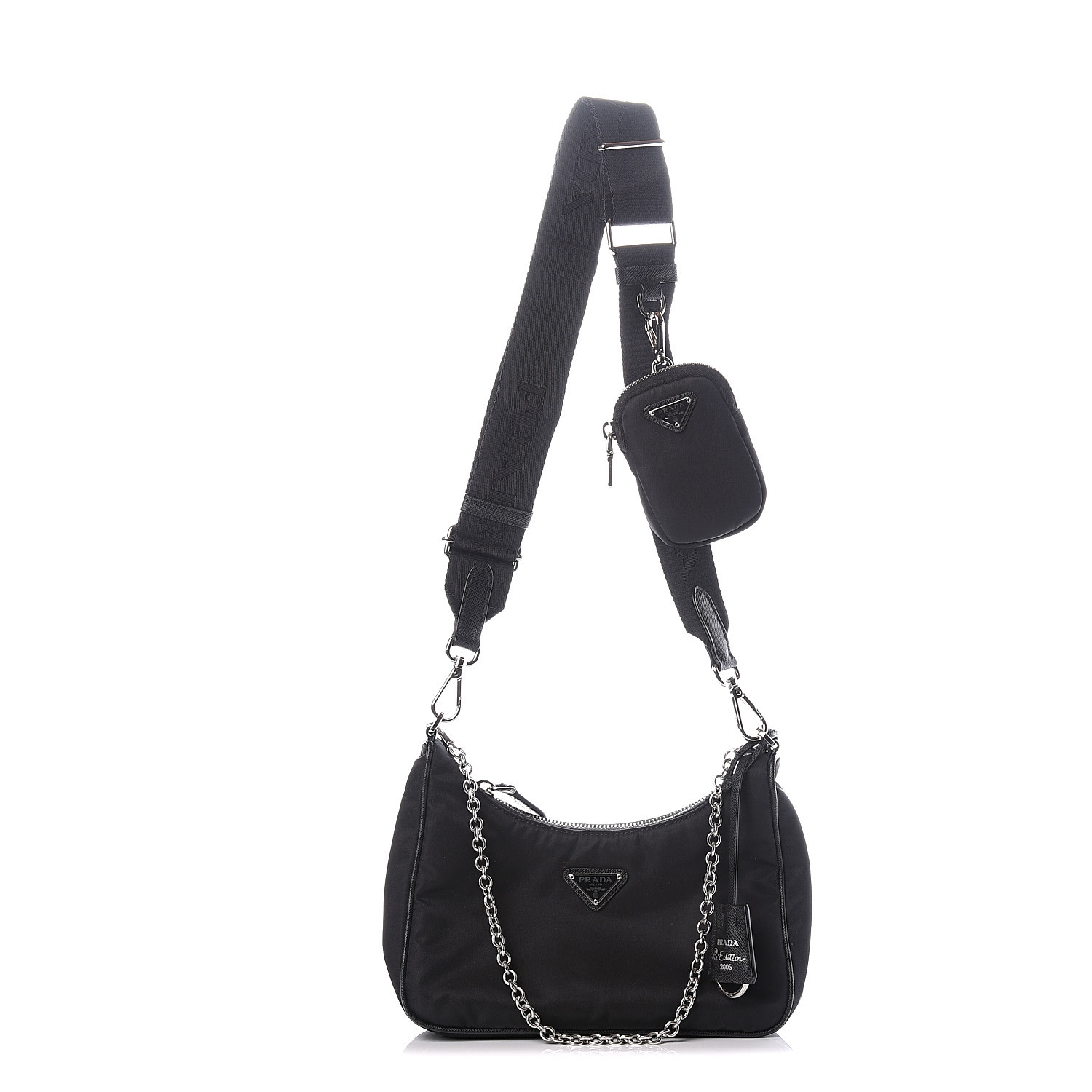 prada shoulder bag black