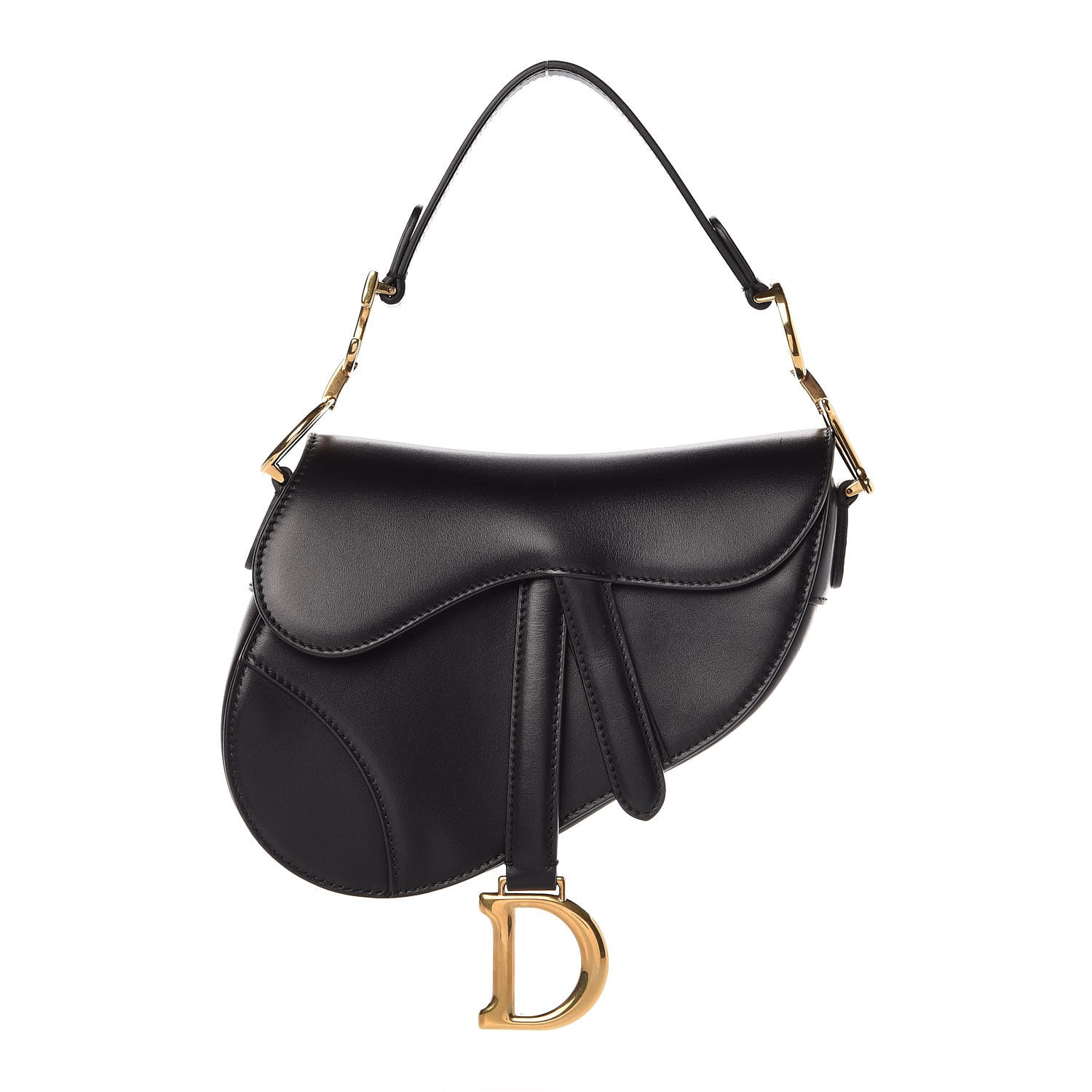 CHRISTIAN DIOR Calfskin Mini Saddle Bag 