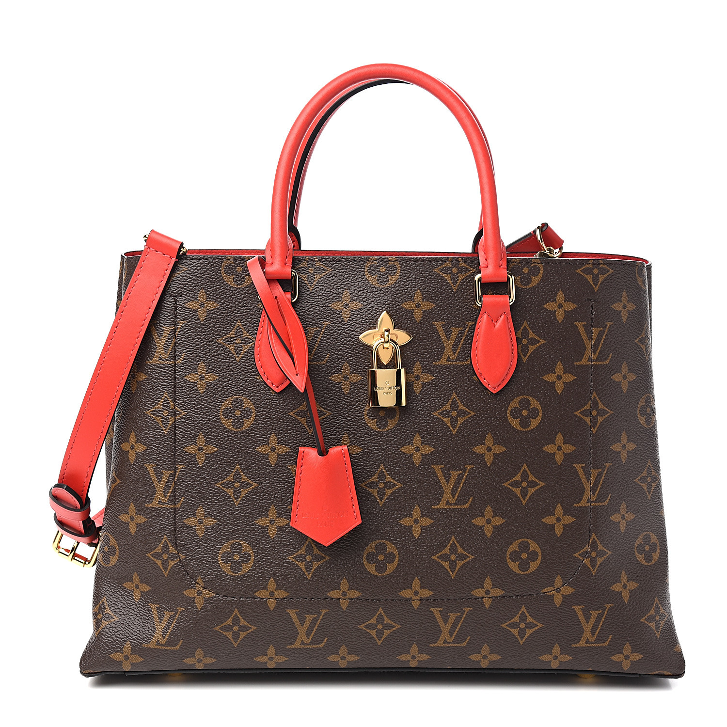 LOUIS VUITTON Monogram Flower Tote Coquelicot 561498