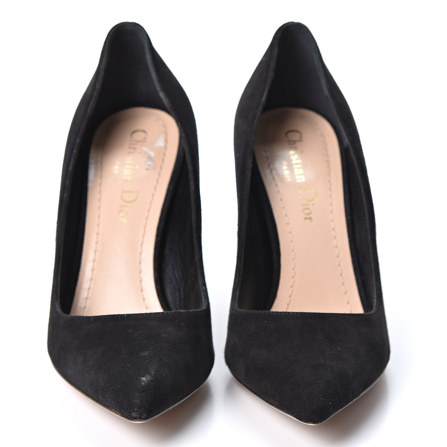 CHRISTIAN DIOR Suede Pumps 35.5 Black 564573 | FASHIONPHILE