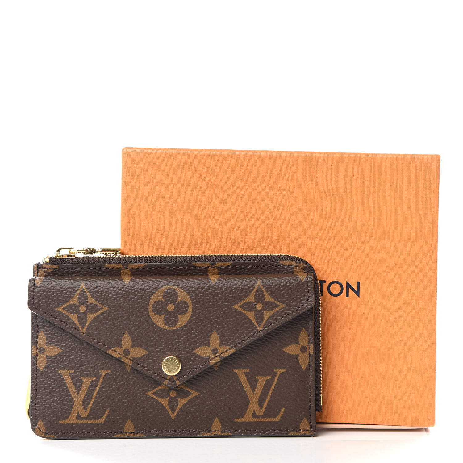 100% Authentic Louis Vuitton Ebene Pink Card Holder Wallet Recto Verso