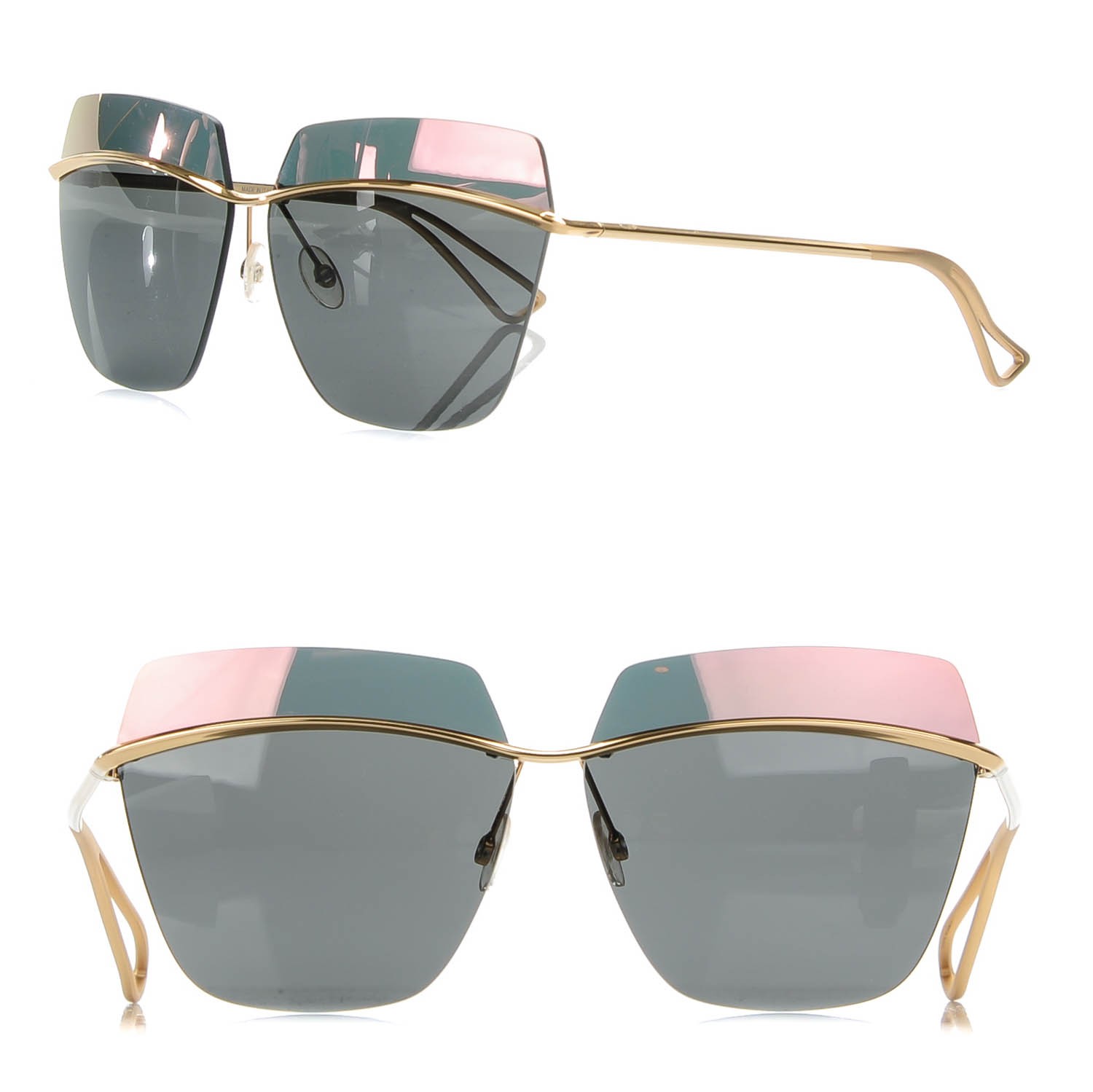 dior reflected sunglasses rose gold