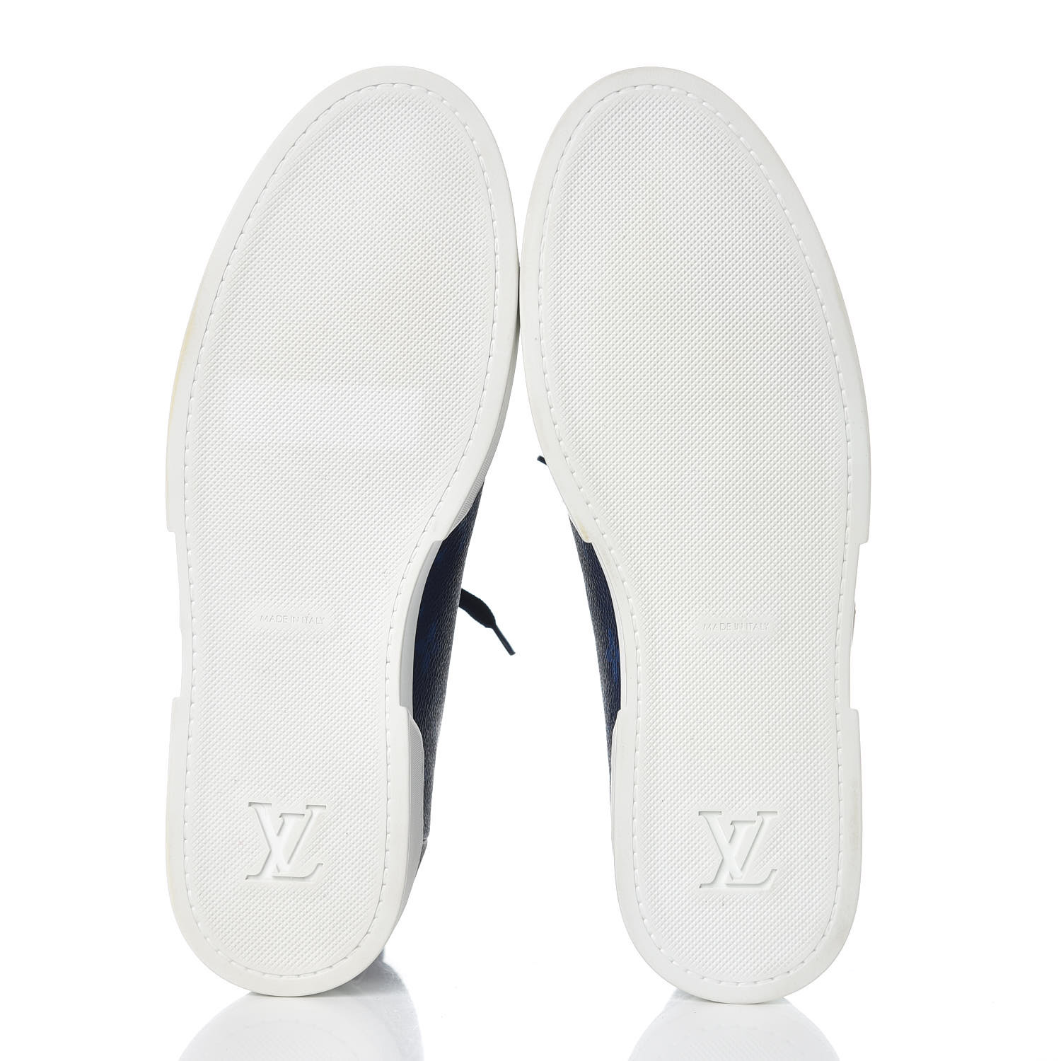 LOUIS VUITTON Monogram Mens Match Up Sneakers 7 Pacific Blue 373673