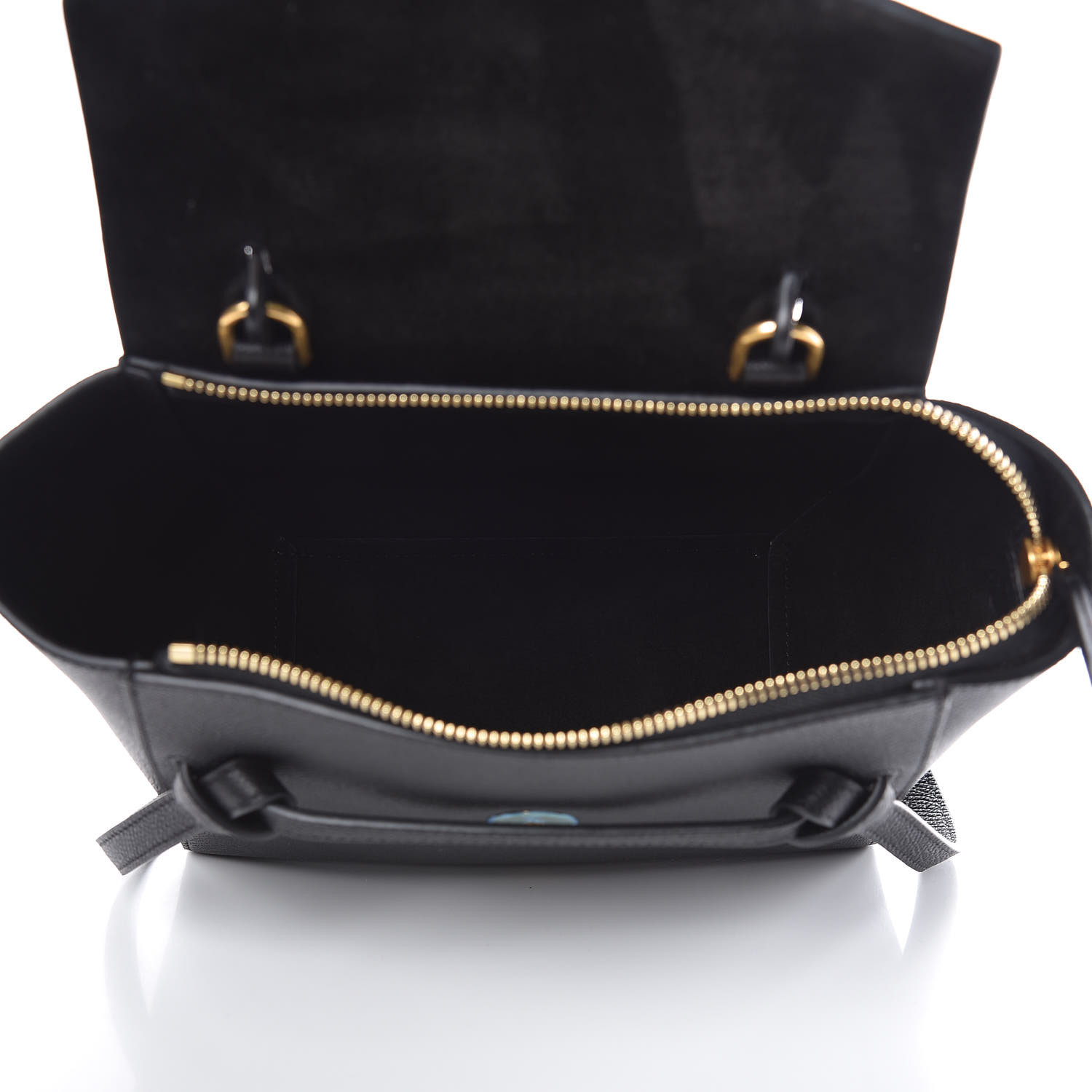 CELINE Grained Calfskin Nano Belt Bag Black 387511