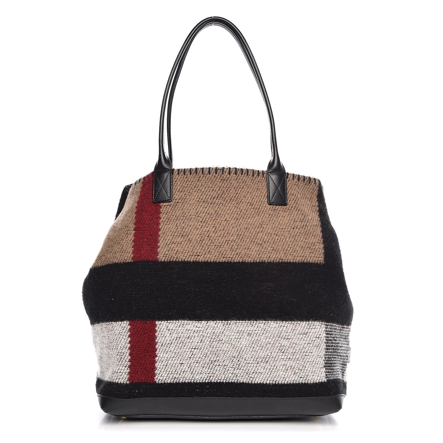 BURBERRY Wool Cashmere House Check Tote 340773