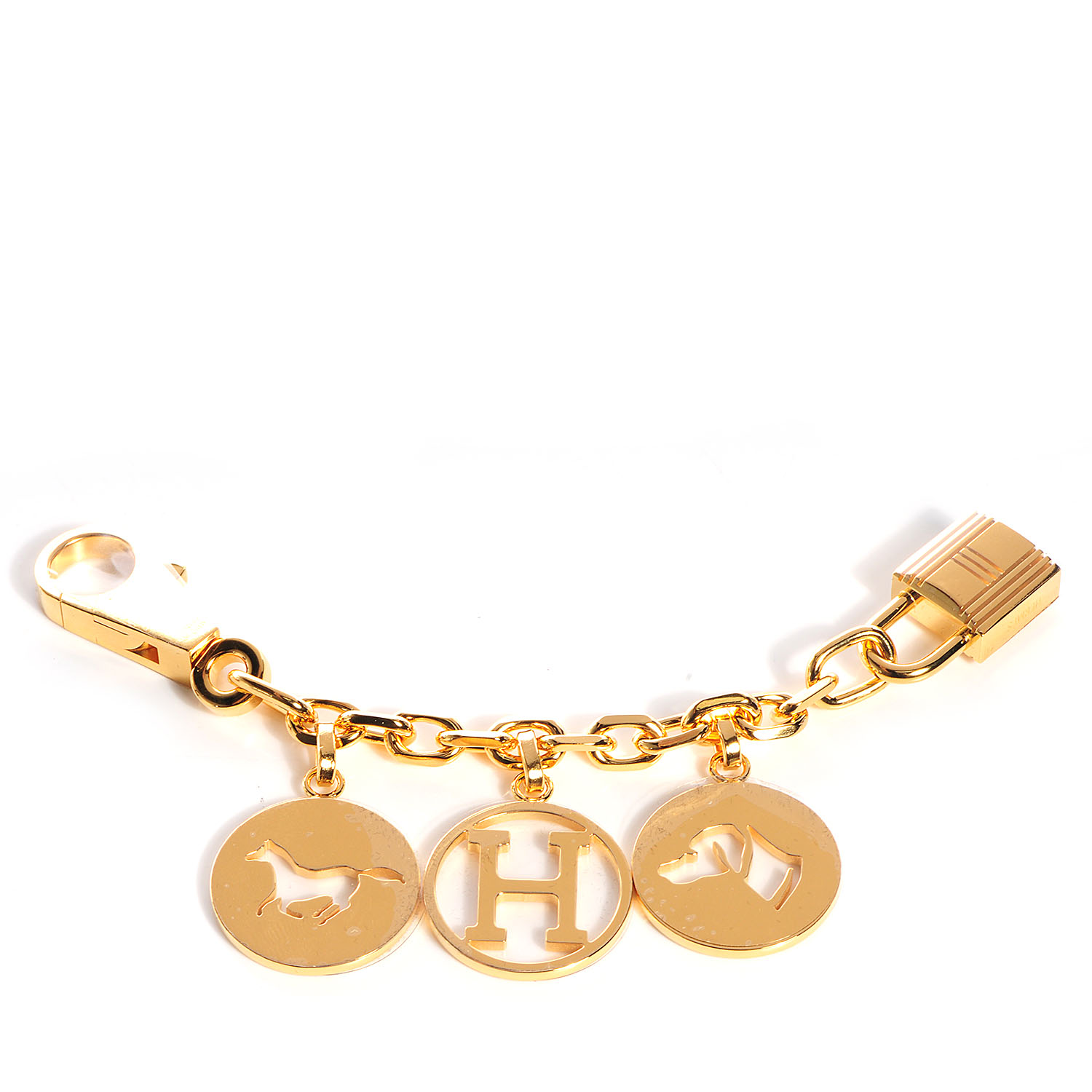 HERMES Breloque Bag Charm Gold 72595 