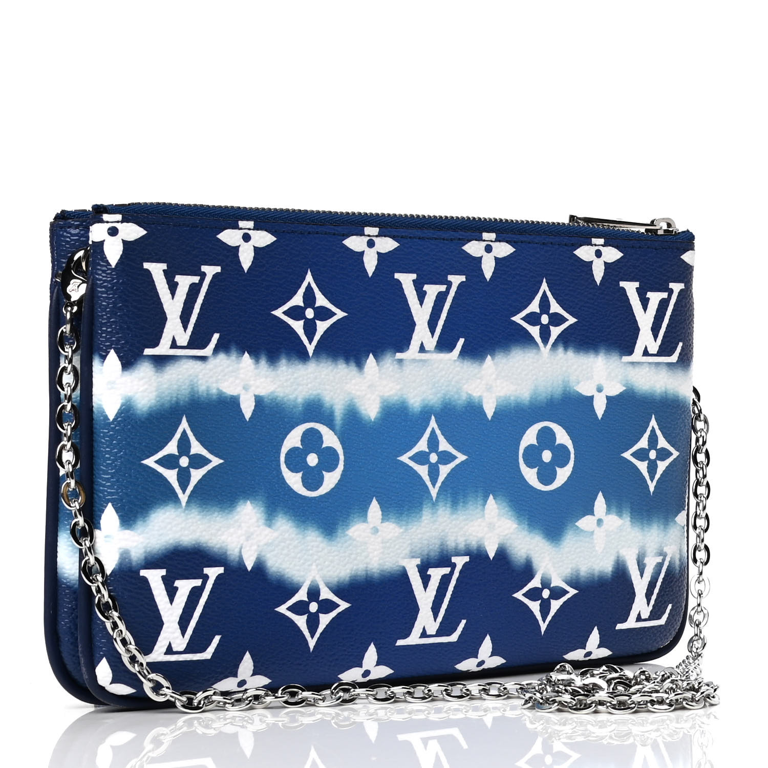 Louis Vuitton Monogram Giant Escale Double Zip Pochette Blue Fashionphile Louis Vuitton Monogram Giant Escale Double Zip Pochette Blue Fashionphile