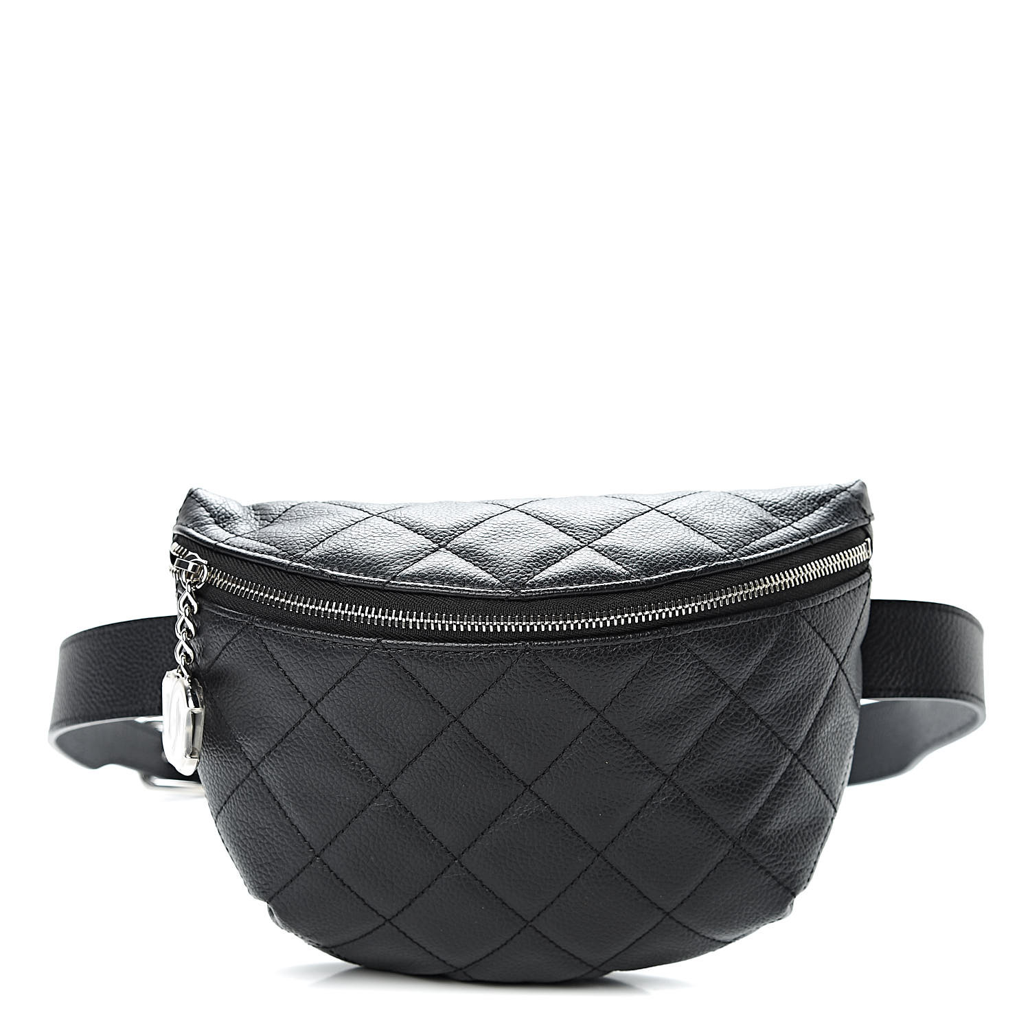 CHANEL Caviar Quilted Waist Belt Bag Black 476049