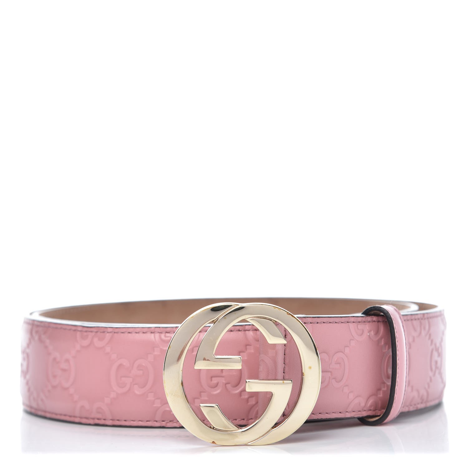 GUCCI Guccissima Interlocking G Belt 100 40 Pink 345792