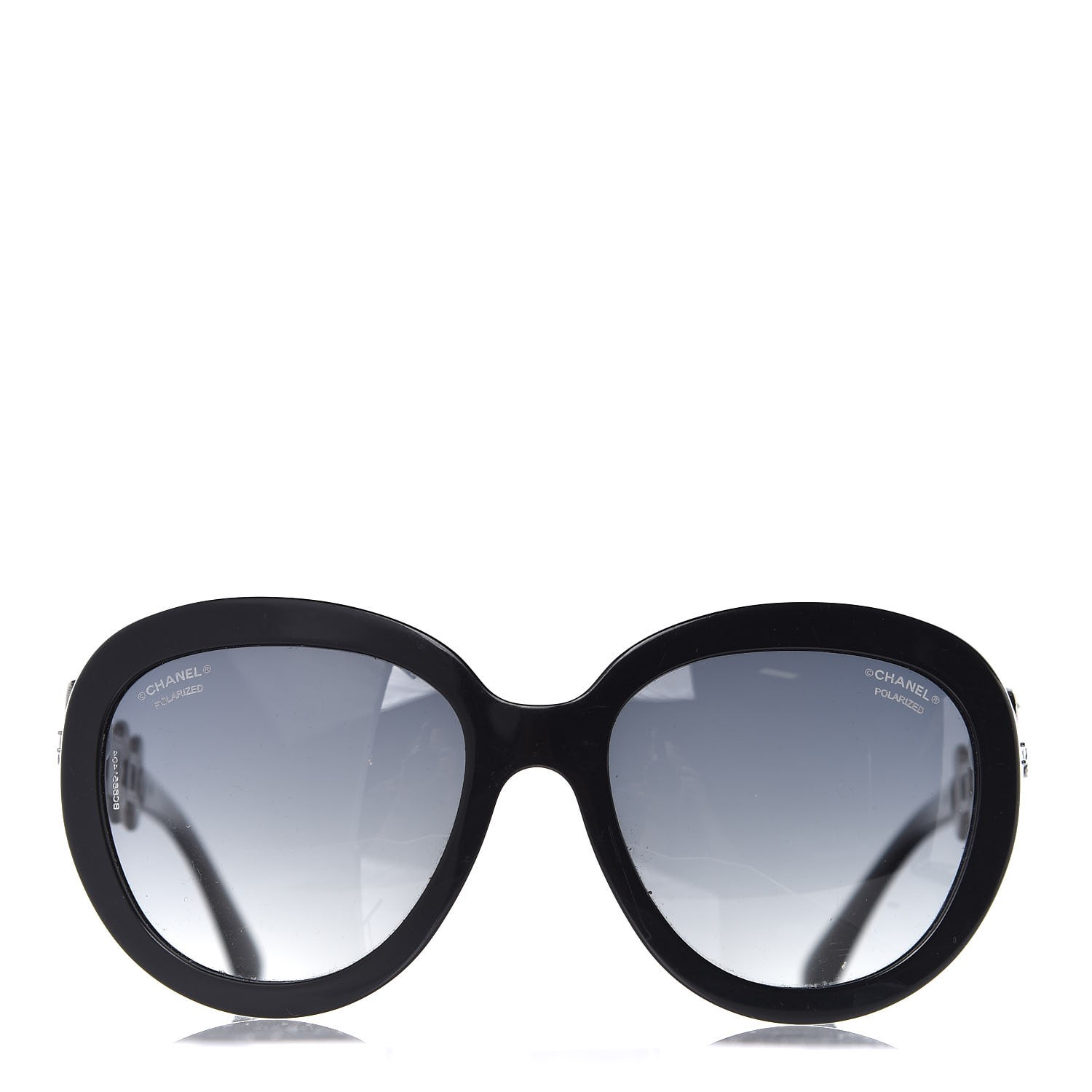 CHANEL Pearl Crystal Bijoux Polarized Sunglasses 5335-B-A Black 342539