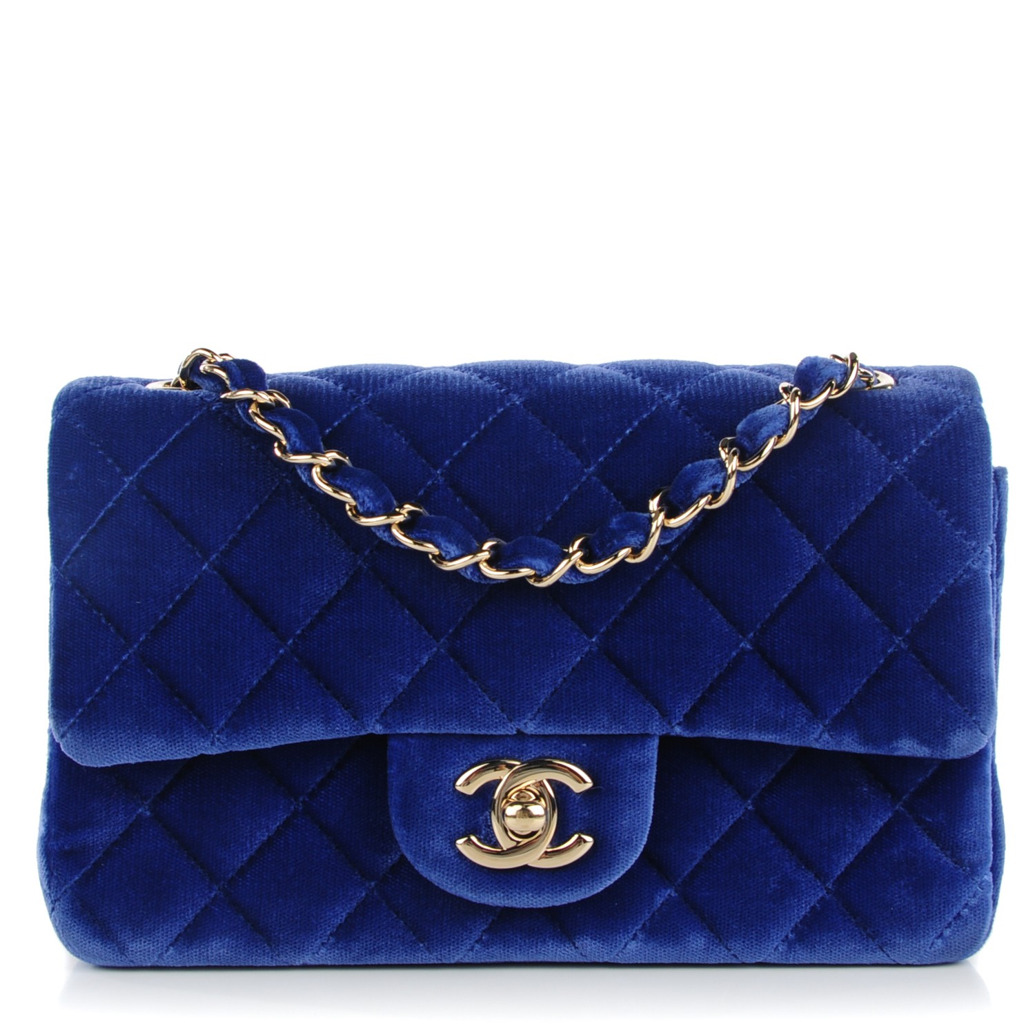 chanel mini flap velvet