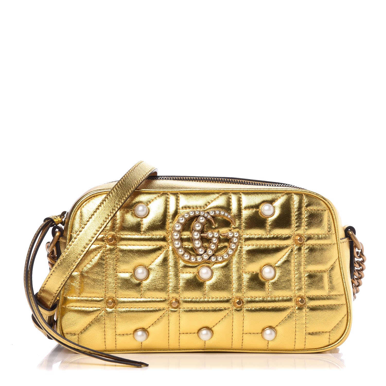 gold gucci bag