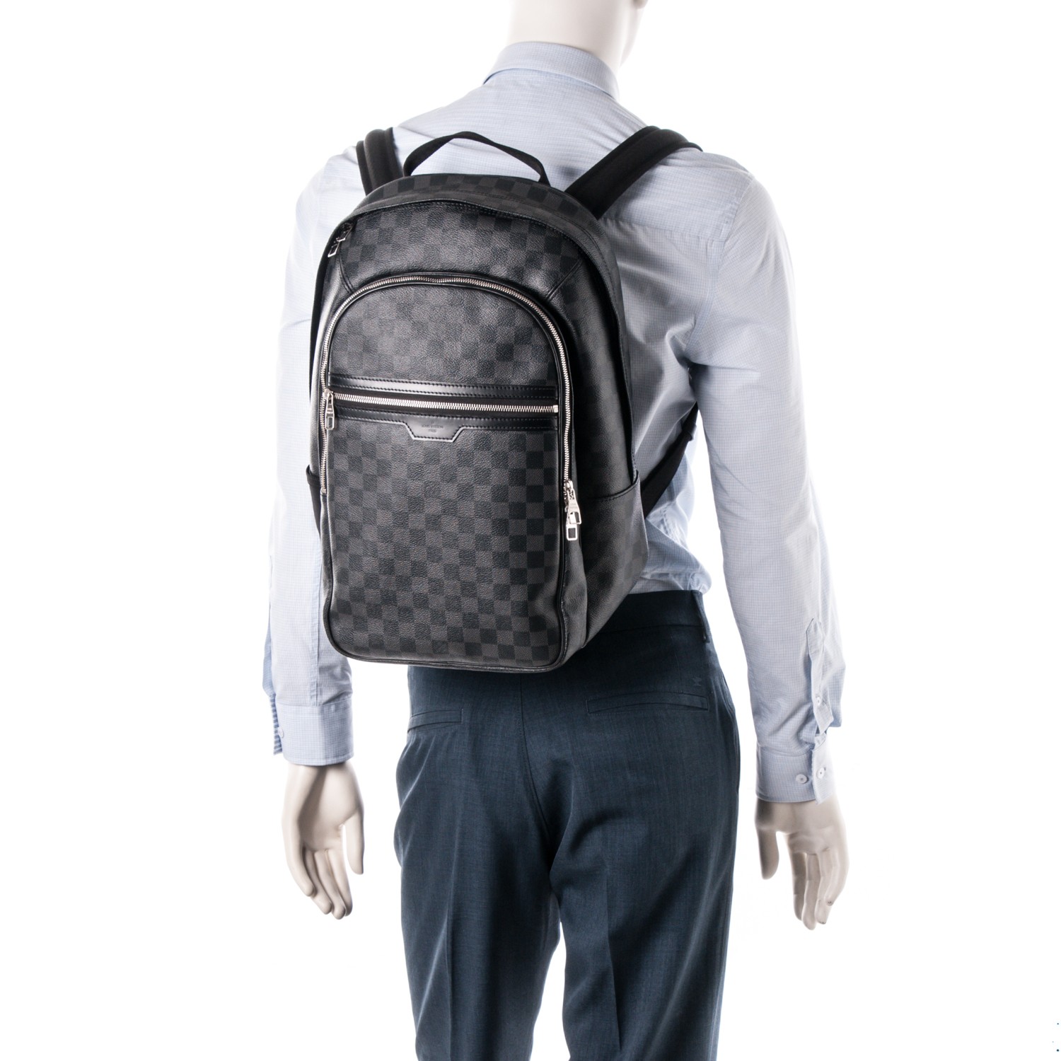 LOUIS VUITTON Damier Graphite Michael Backpack 176511