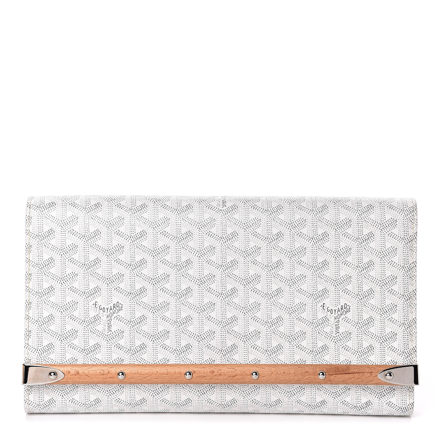 goyard white clutch