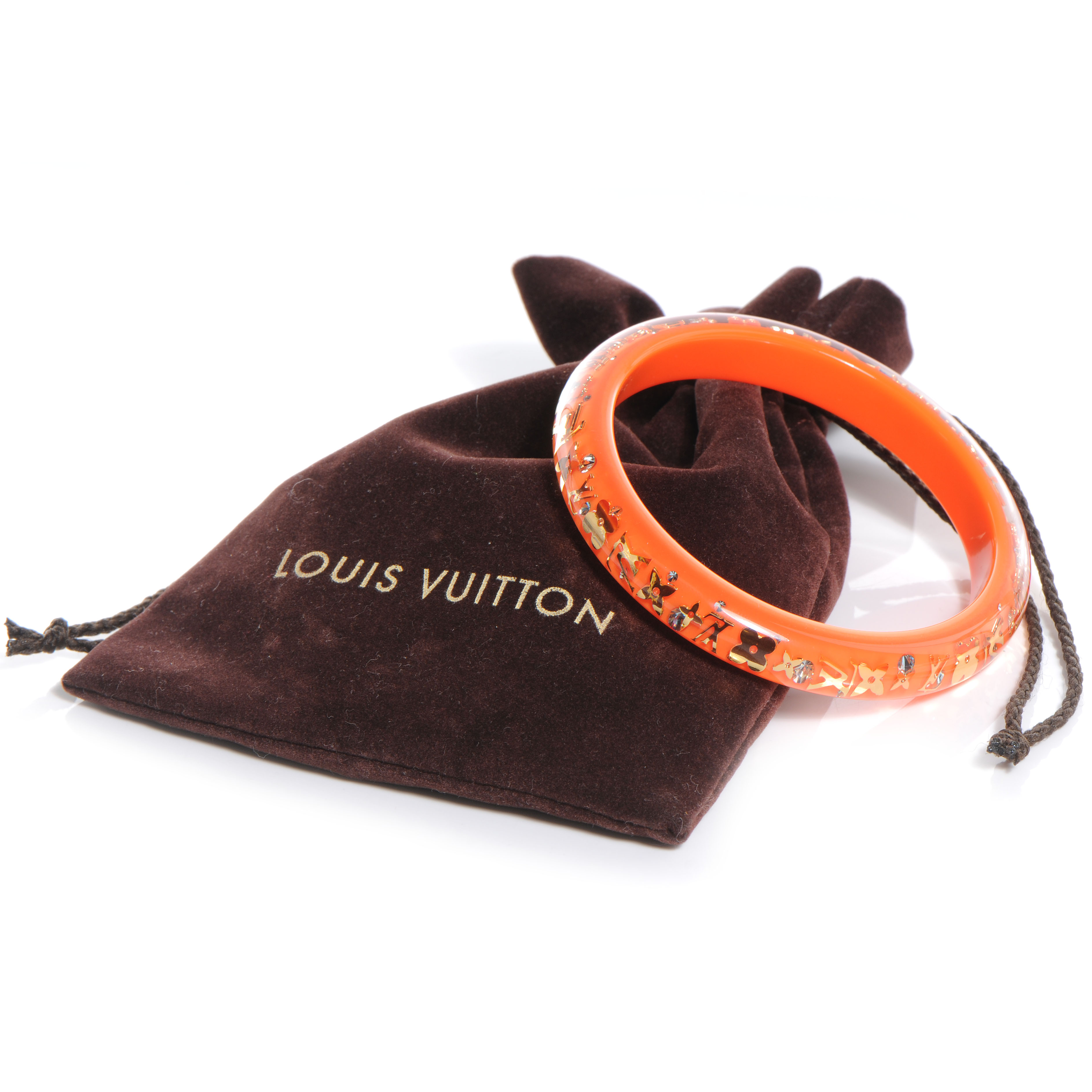 LOUIS VUITTON Inclusion Bracelet PM Size Small Orange Sunset 57449
