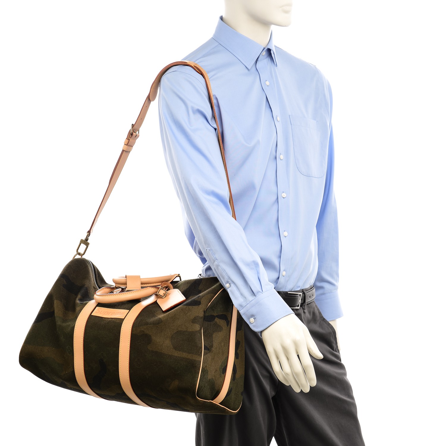louis vuitton supreme camo keepall