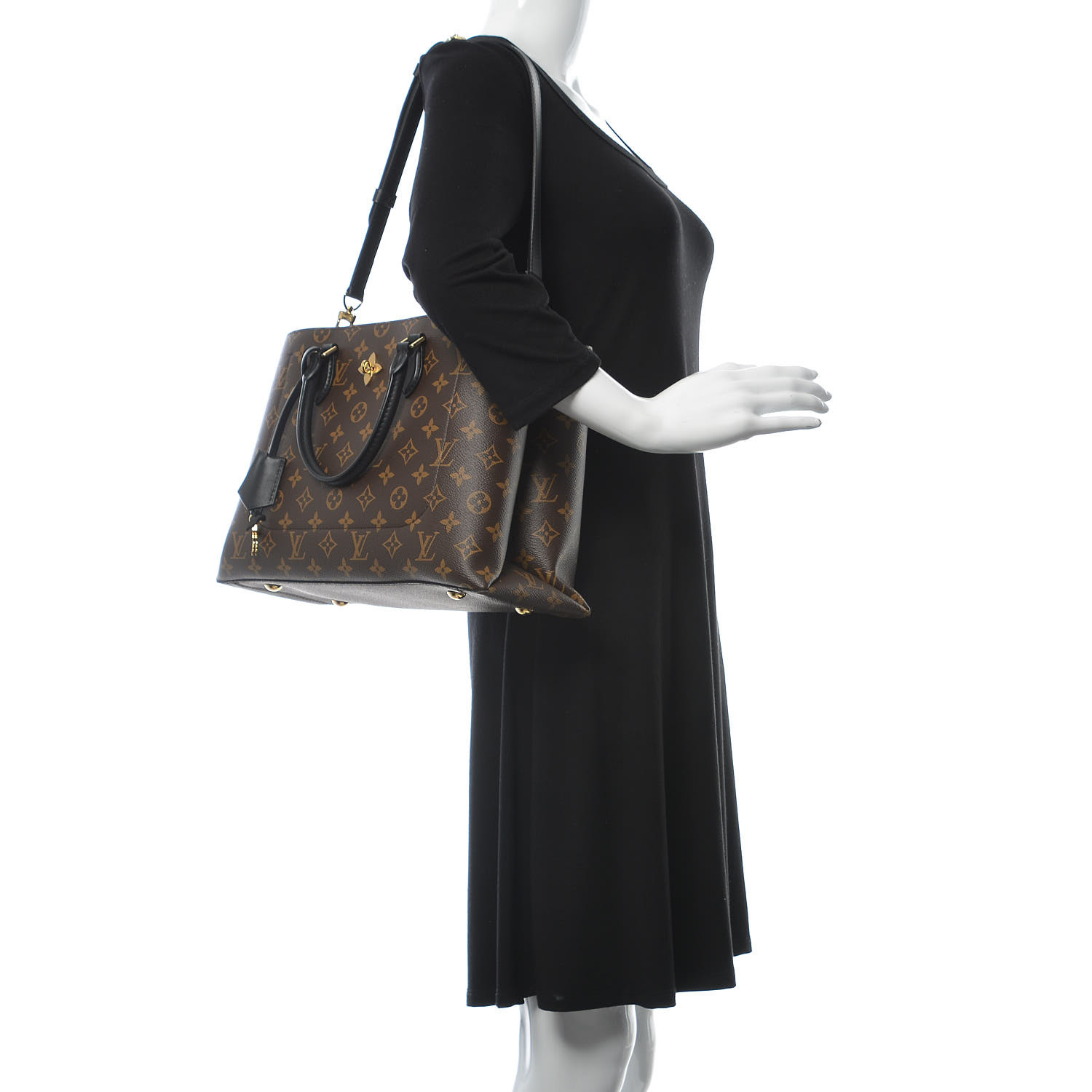 louis vuitton flower tote black