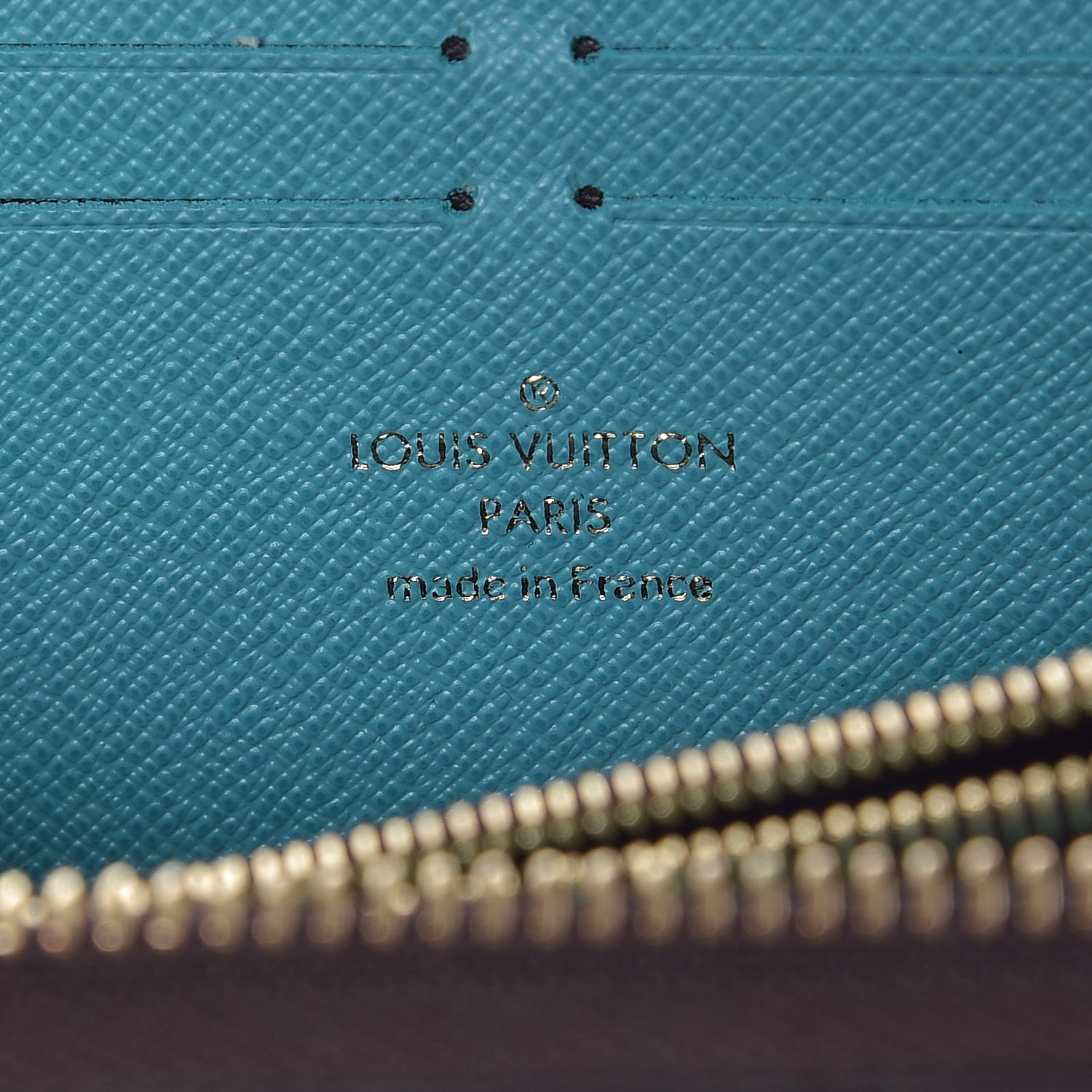 LOUIS VUITTON Monogram Clemence Wallet Turquoise 289125