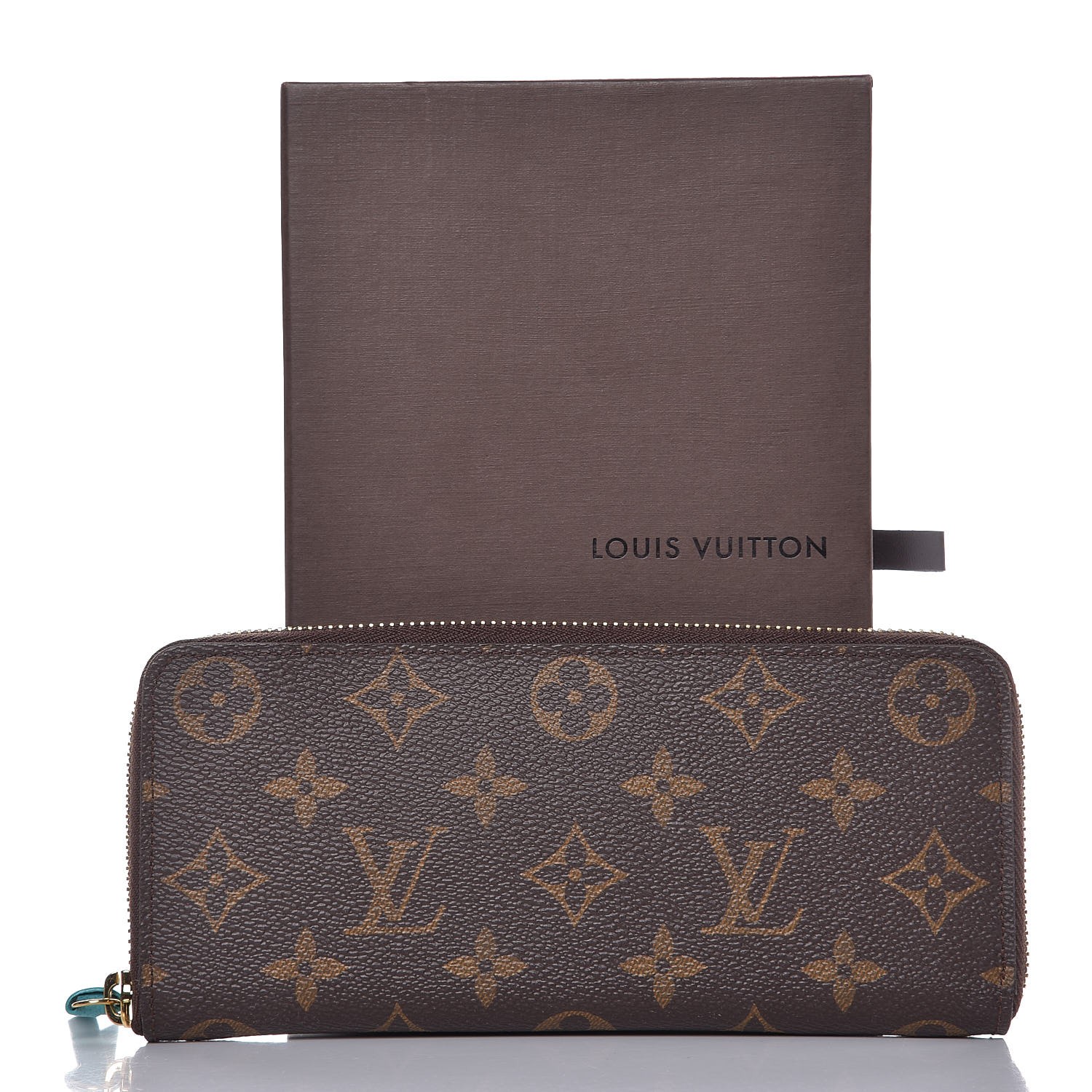 LOUIS VUITTON Monogram Clemence Wallet Turquoise 289125