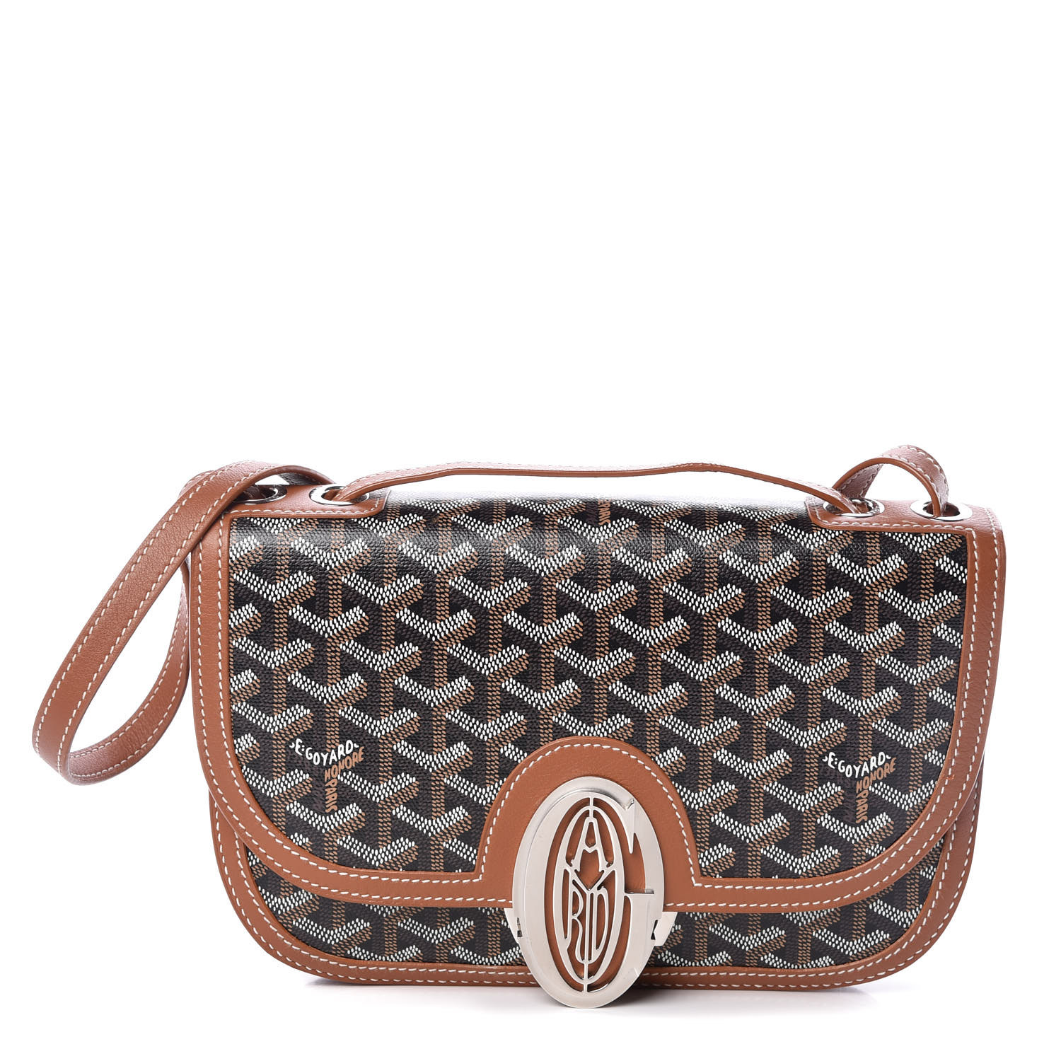 GOYARD Goyardine 233 PM Shoulder Bag Black Gold 392869