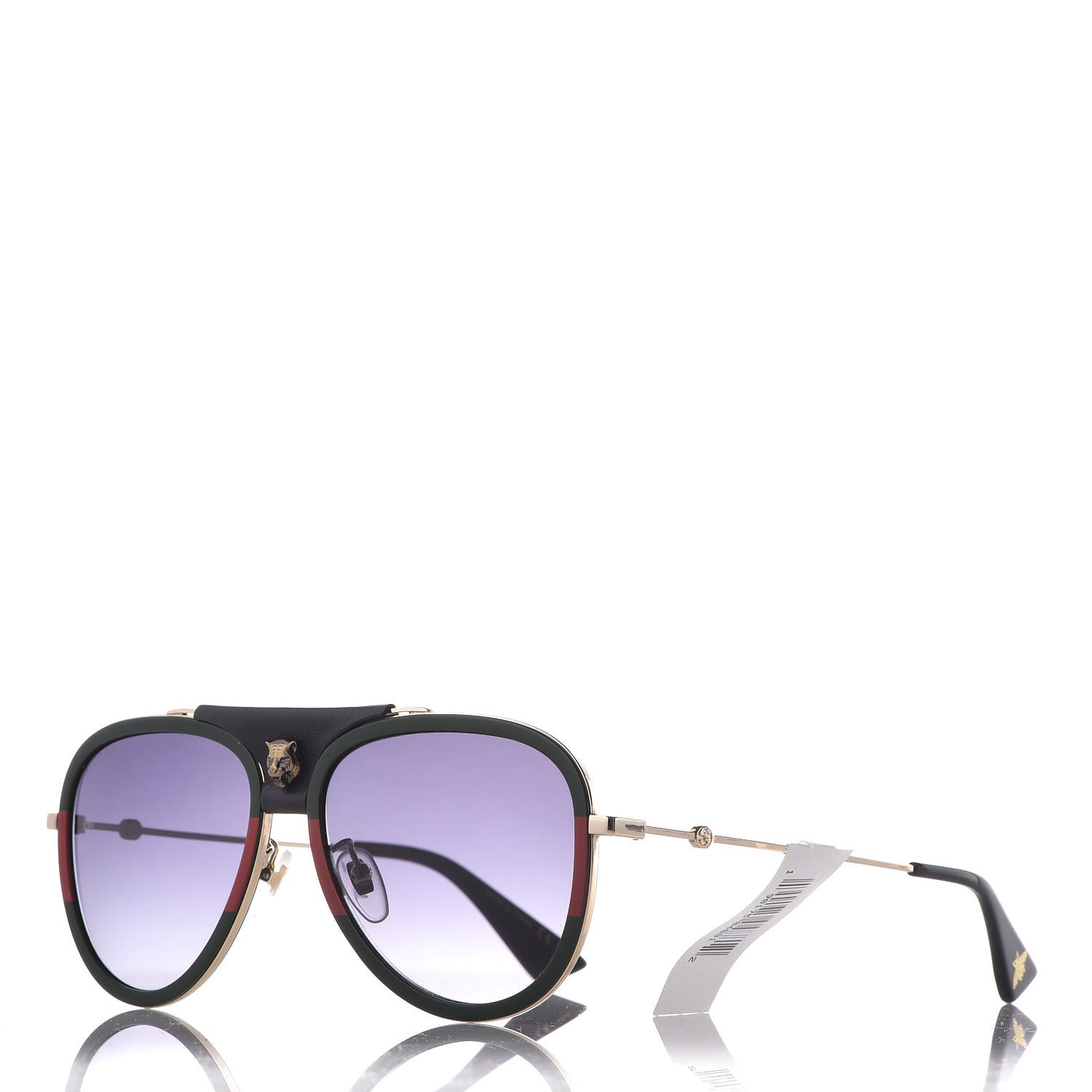 gucci aviator sunglasses green and red