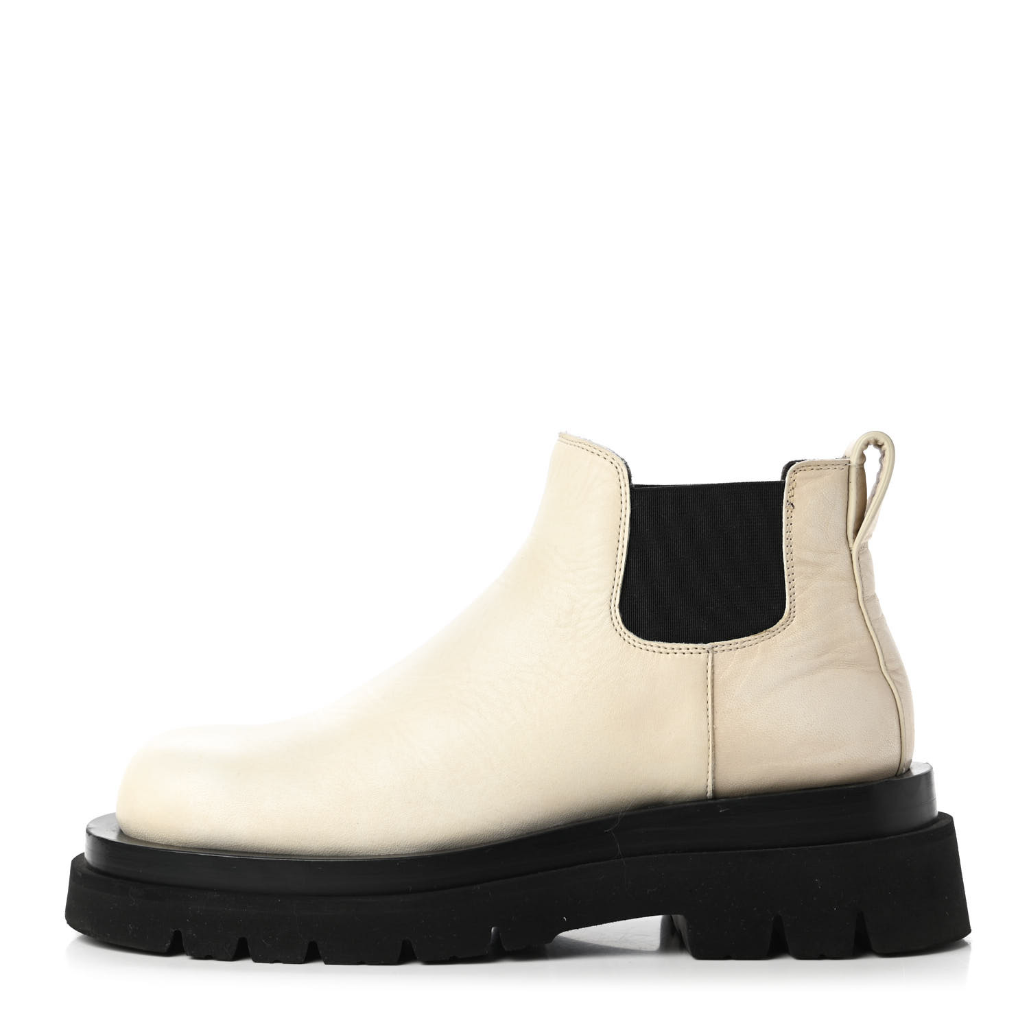 Bottega Veneta Calfskin The Lug Short Boots 36 Sea Salt Fashionphile