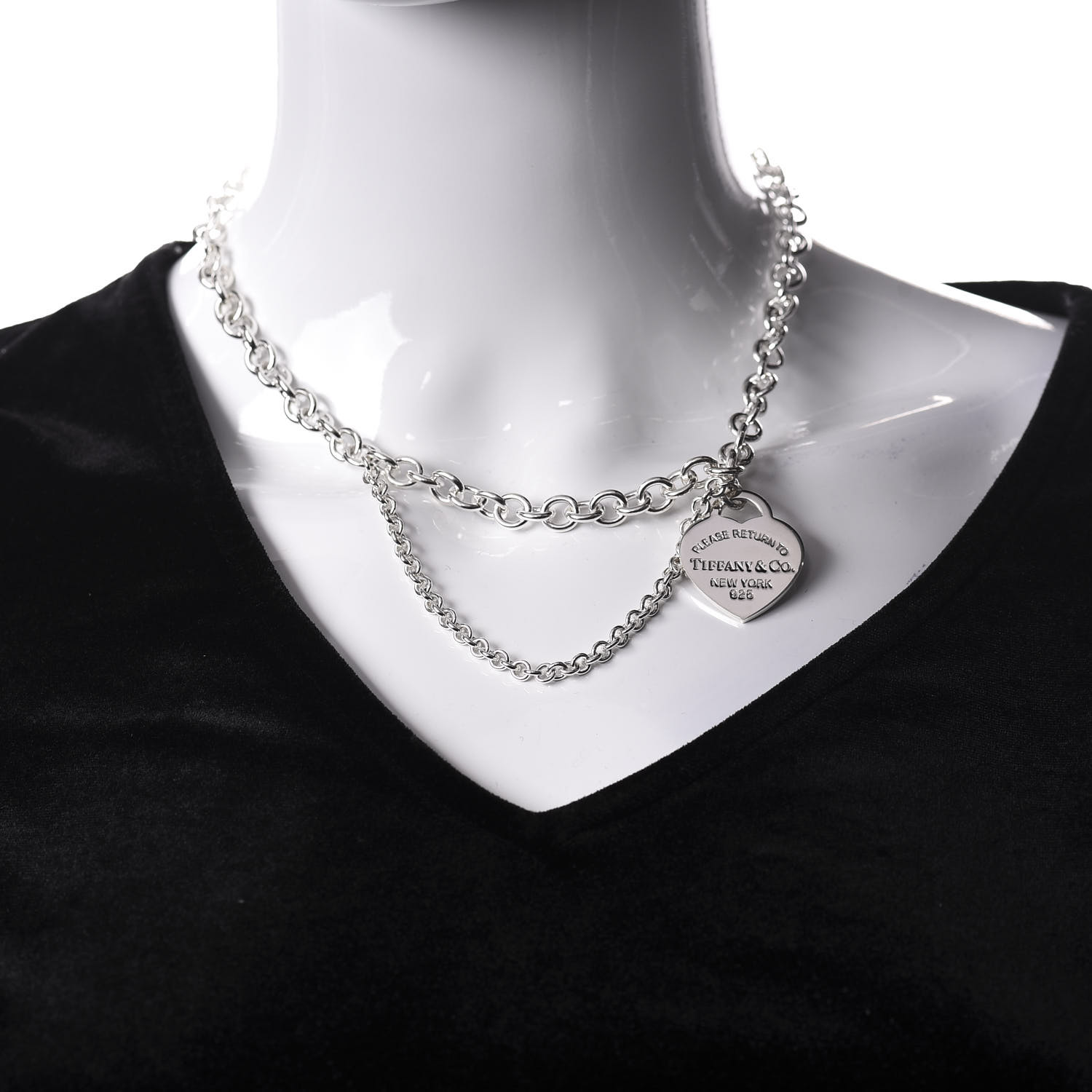 double chain tiffany necklace