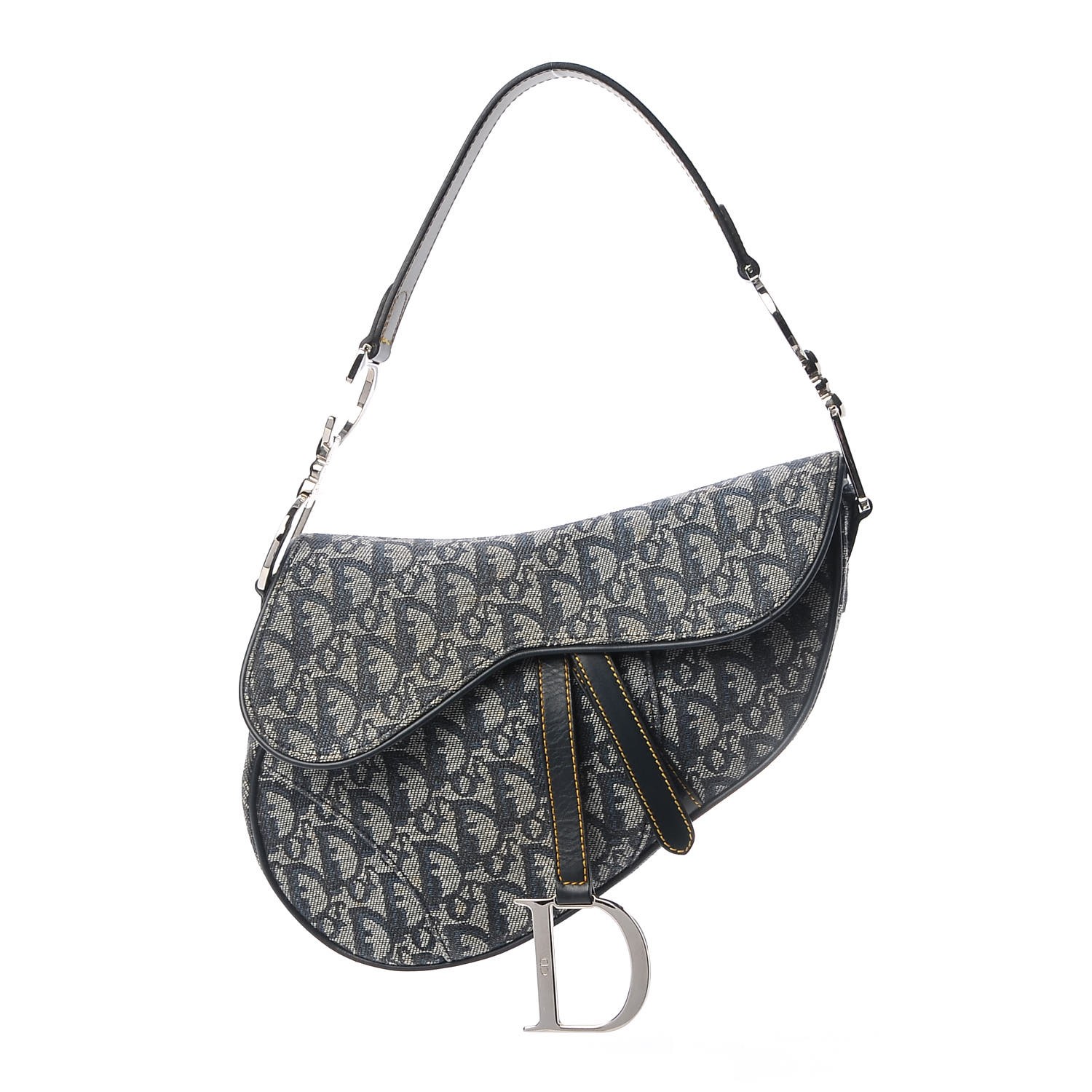 blue and white christian dior bag