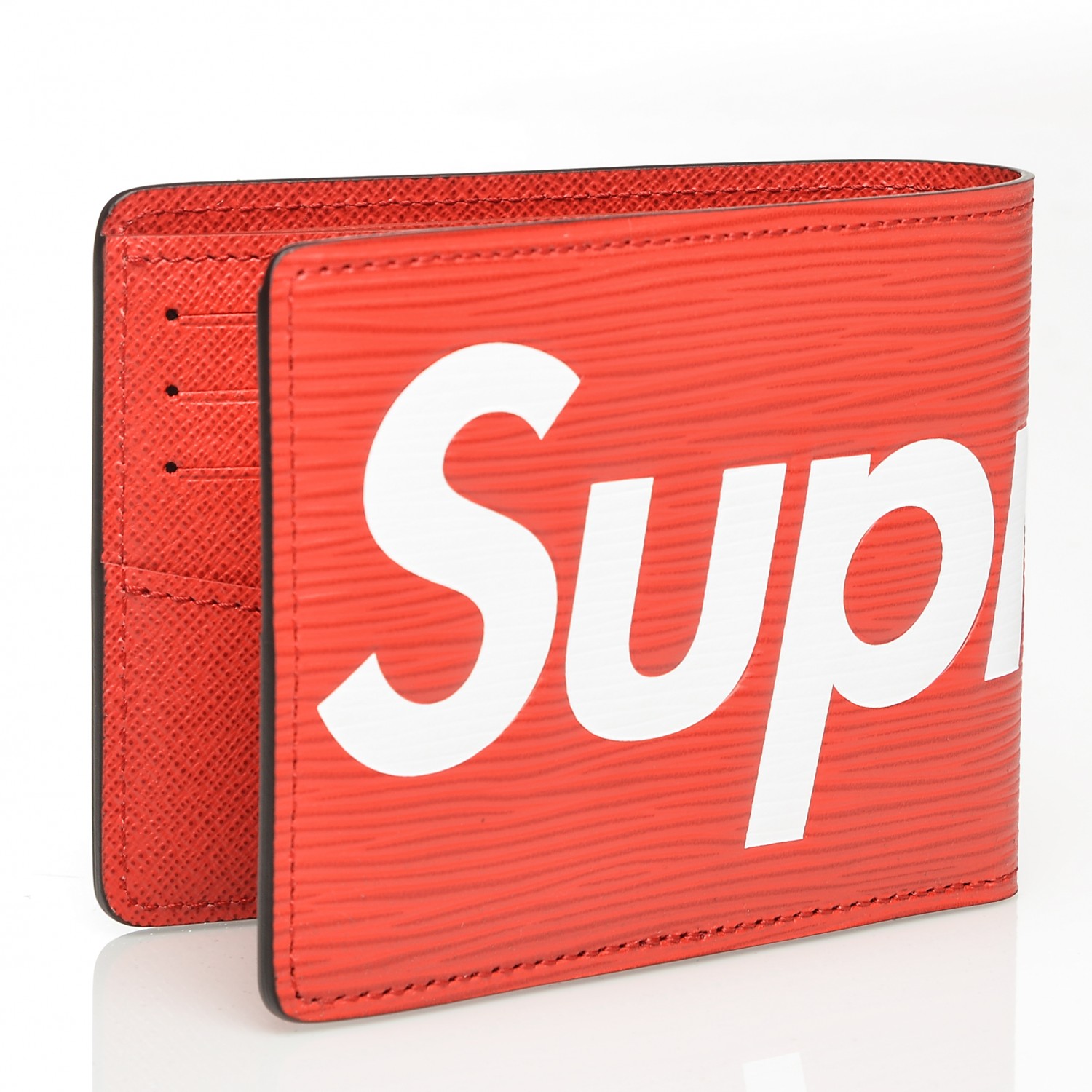 LOUIS VUITTON X Supreme Epi Slender Wallet Red 192373