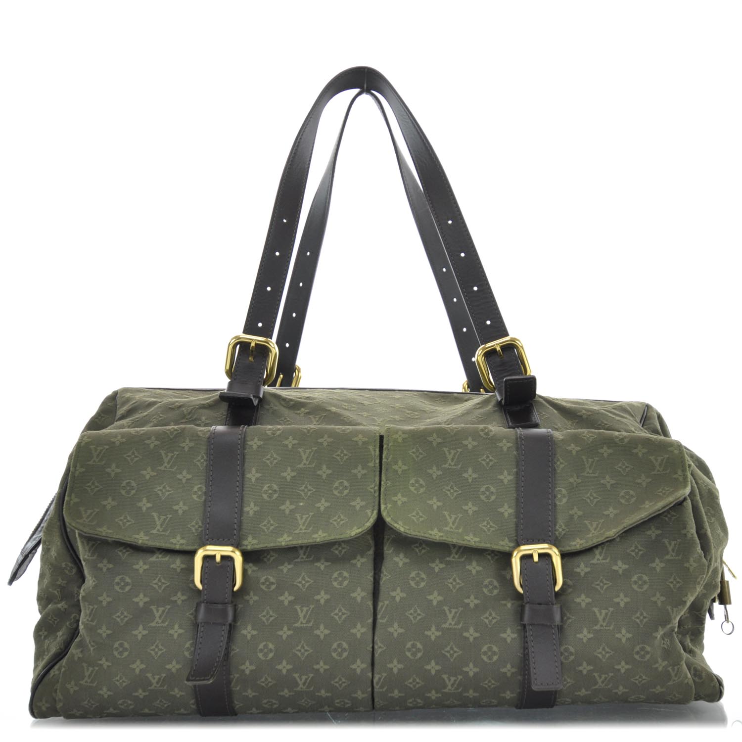 Louis Vuitton // Navy Blue Mini Lin Canvas Leather Louise