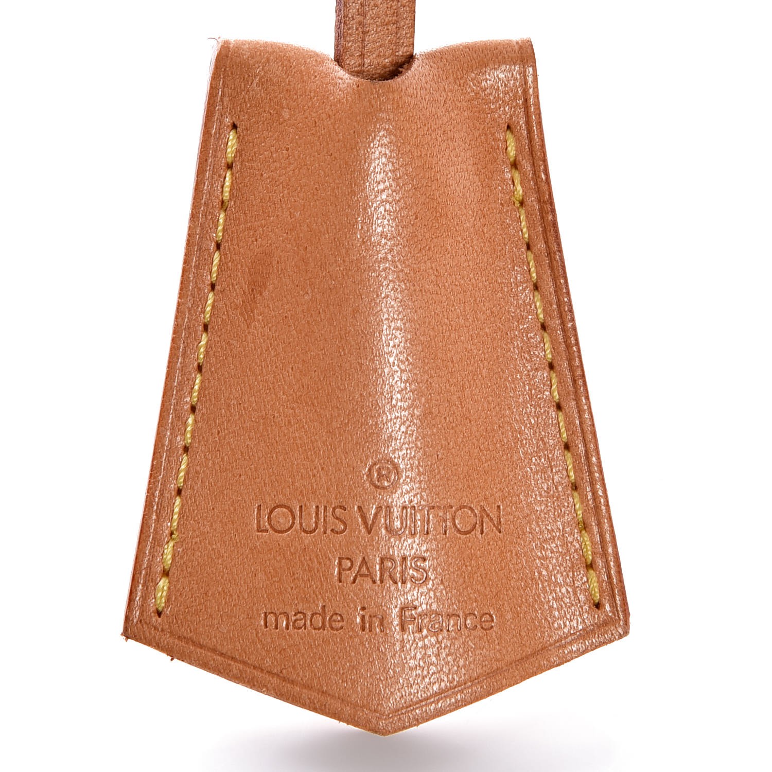Brown Leather Key Bell Clochette for Damier Ebene Bags 