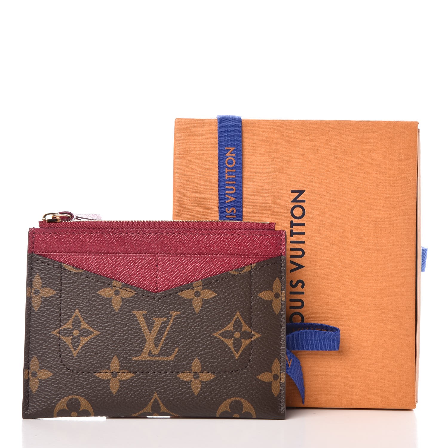 louis vuitton card holder monogram fuchsia LOUIS VUITTON Monogram Zipped Card Holder Fuchsia 320281