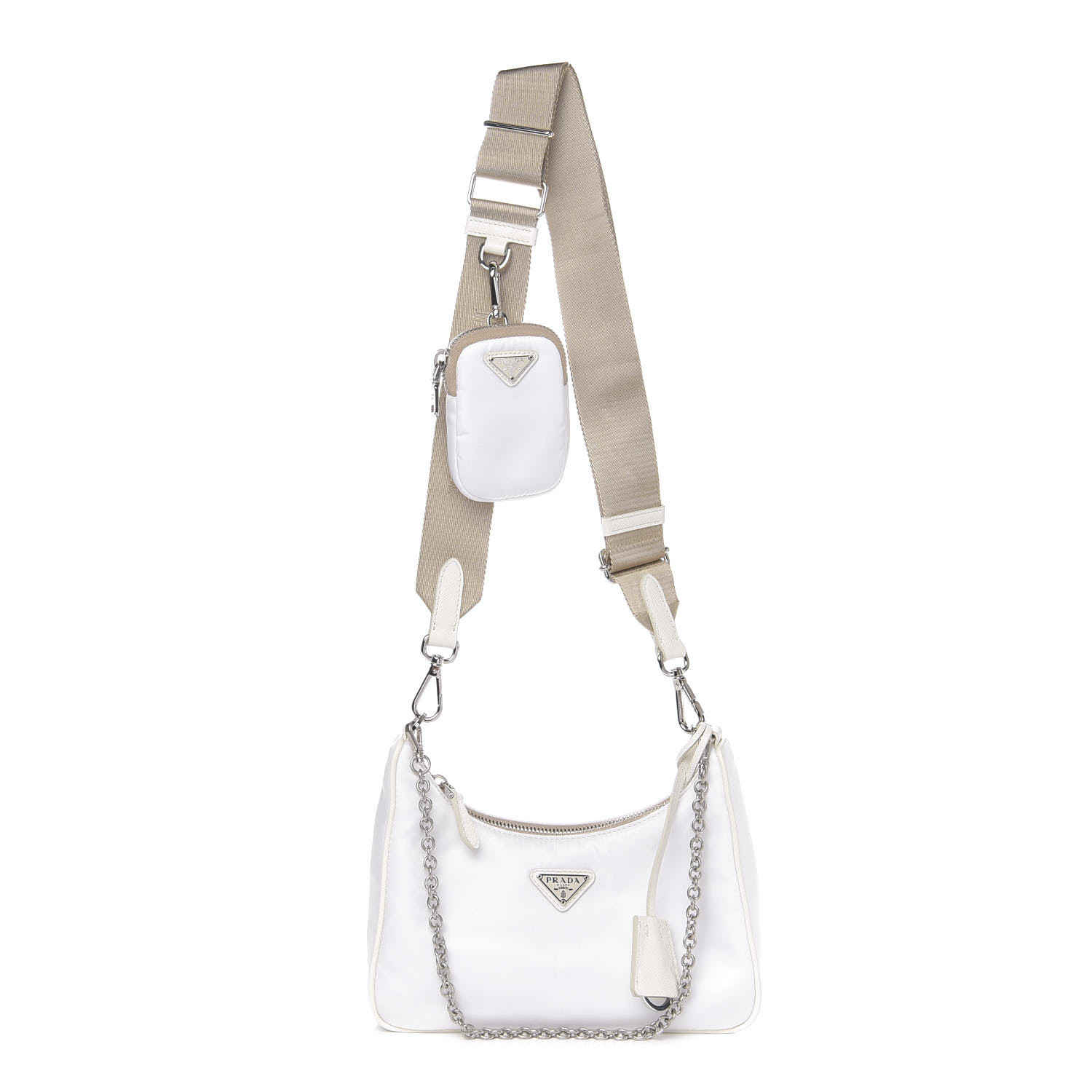 prada white nylon bag