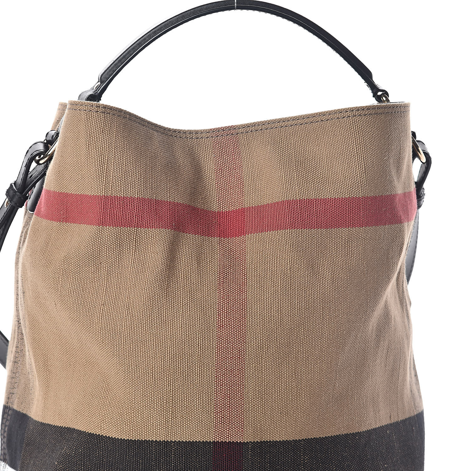 burberry canvas check medium ashby hobo
