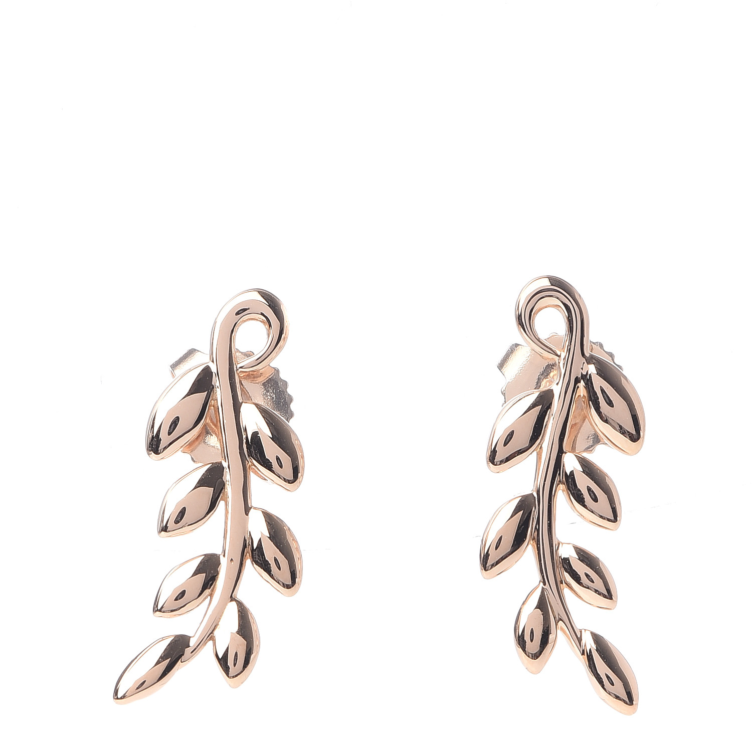 tiffany olive leaf climber earrings