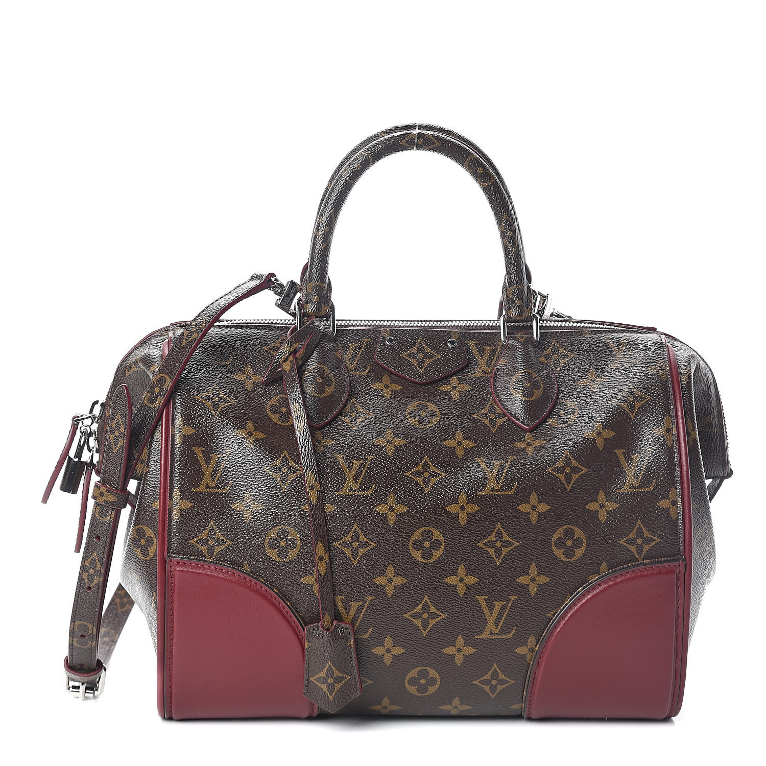 LOUIS VUITTON Monogram Shine Doc PM Bordeaux 514812