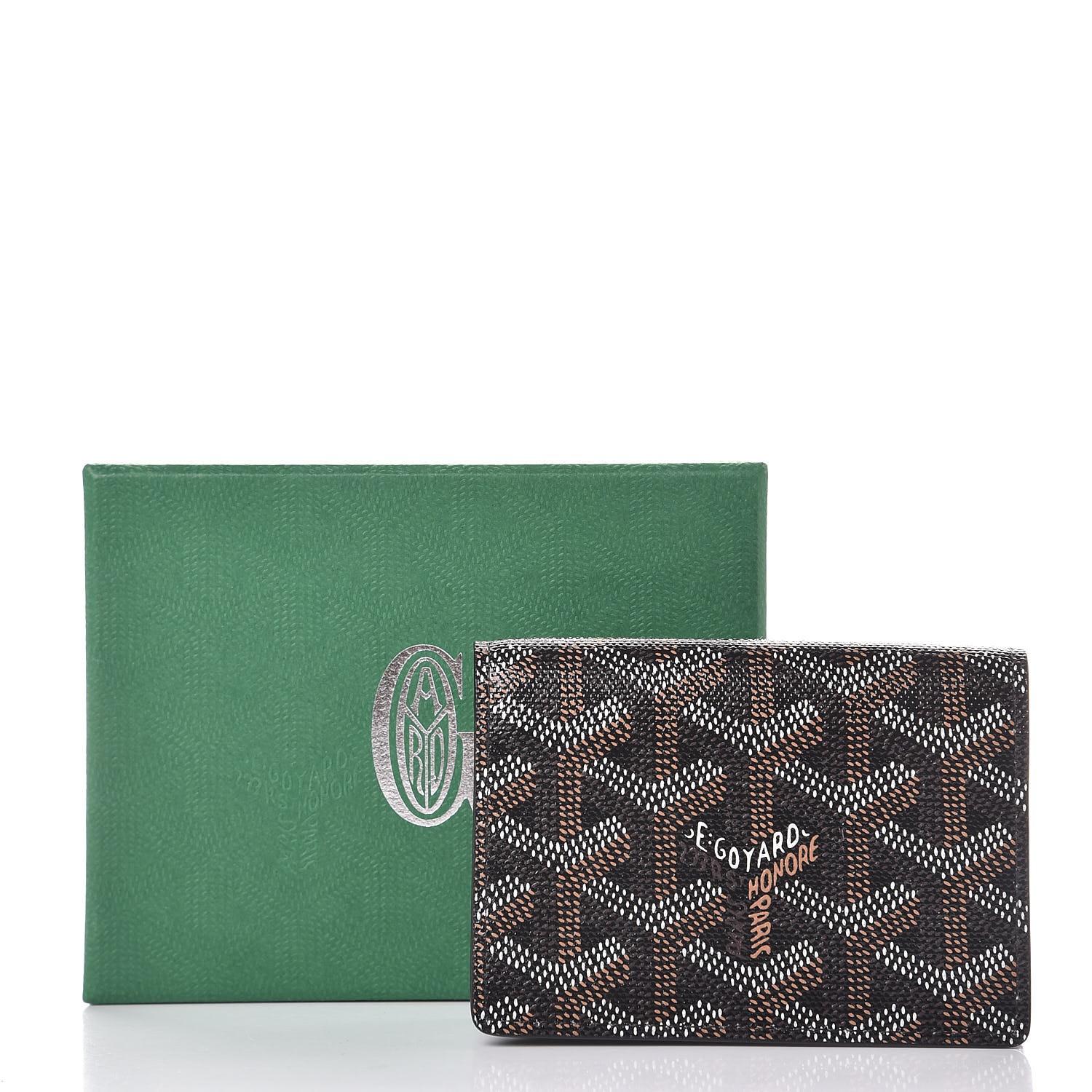 GOYARD Goyardine Business Card Holder Black 295283