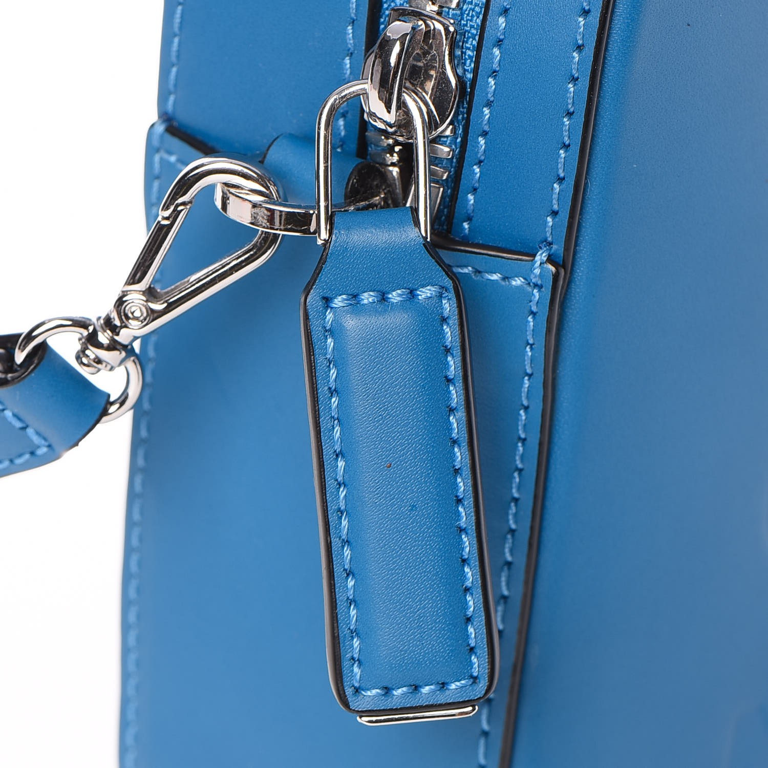MCM Calfskin Repro Crossbody Bag Blue 279430