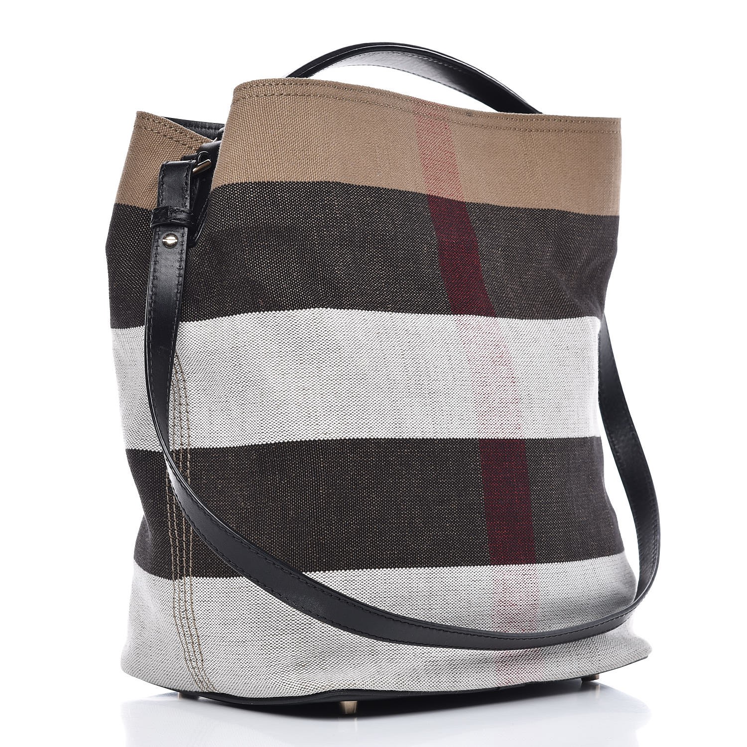 burberry canvas check medium ashby hobo