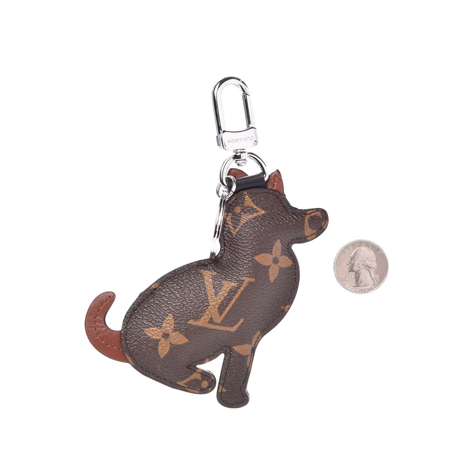 LOUIS VUITTON Monogram Dog Bag Charm Key Holder 304230