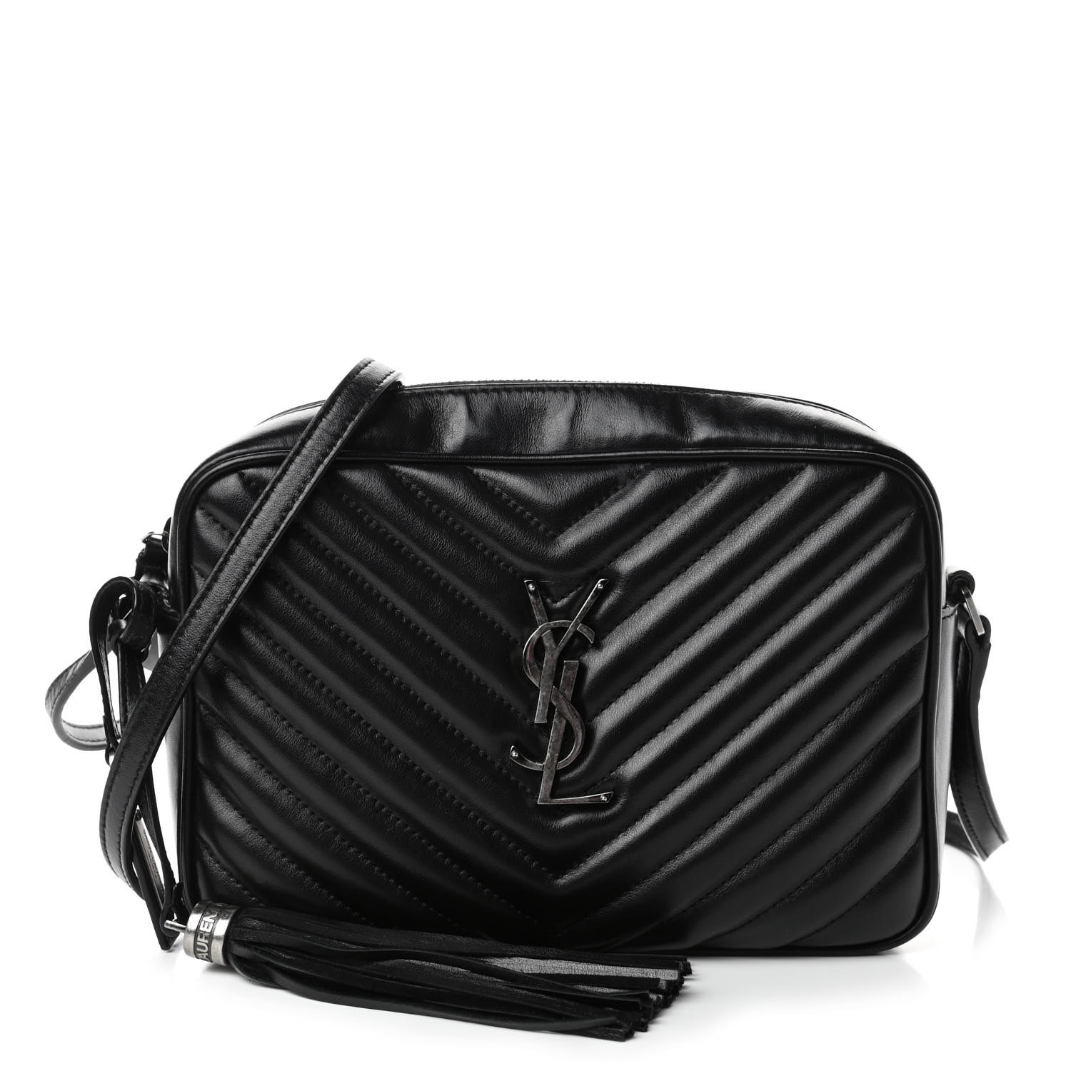 saint laurent black camera bolsa