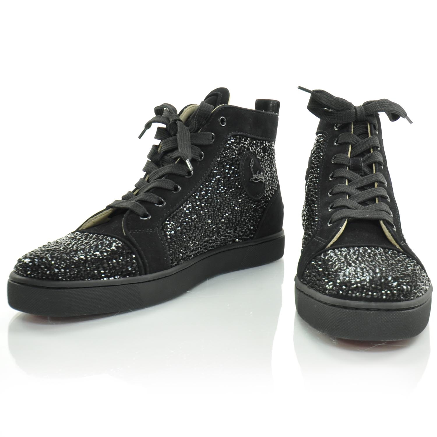 louis strass leopard flat veau velours