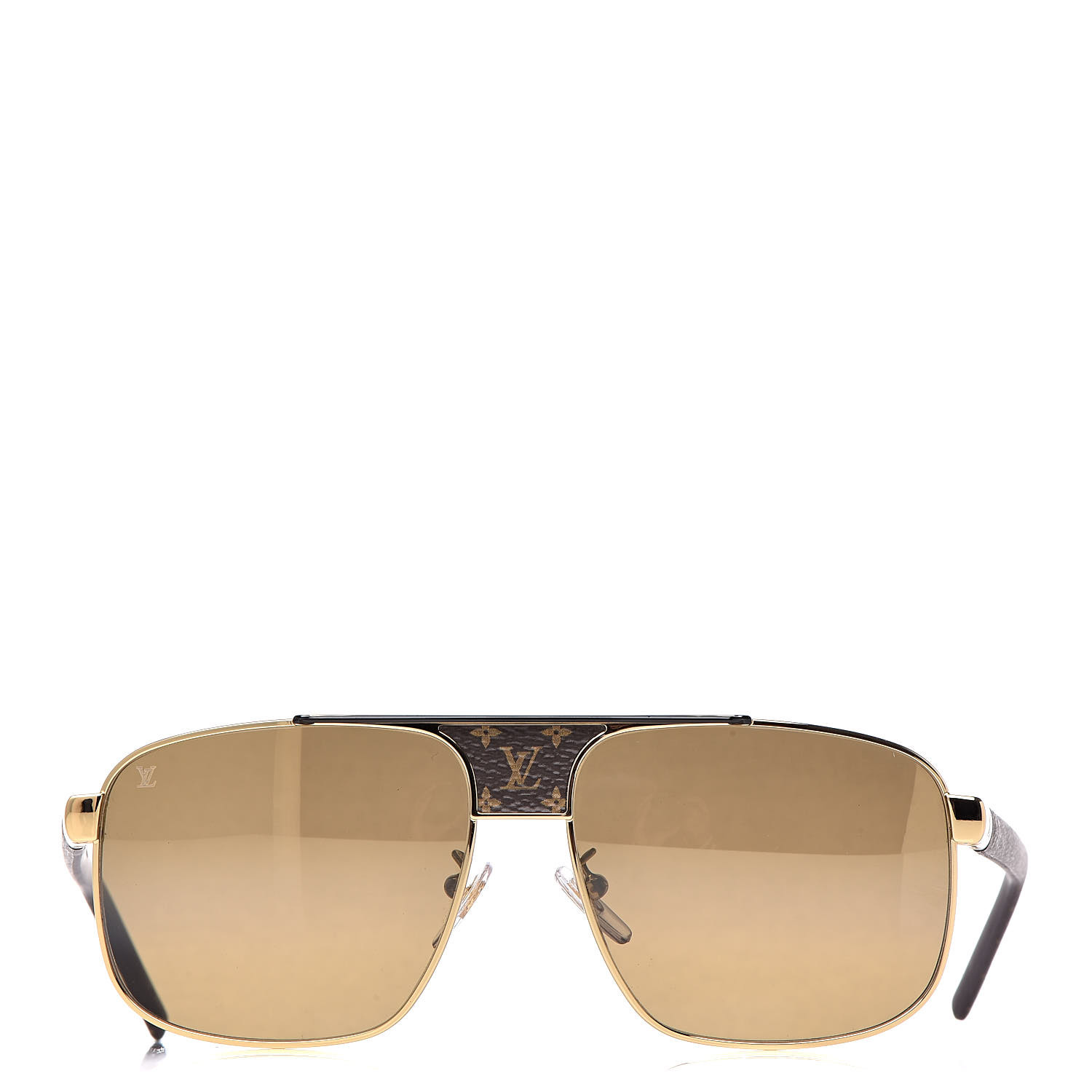 LOUIS VUITTON Monogram Pacific Sunglasses Z2338E Gold 421112