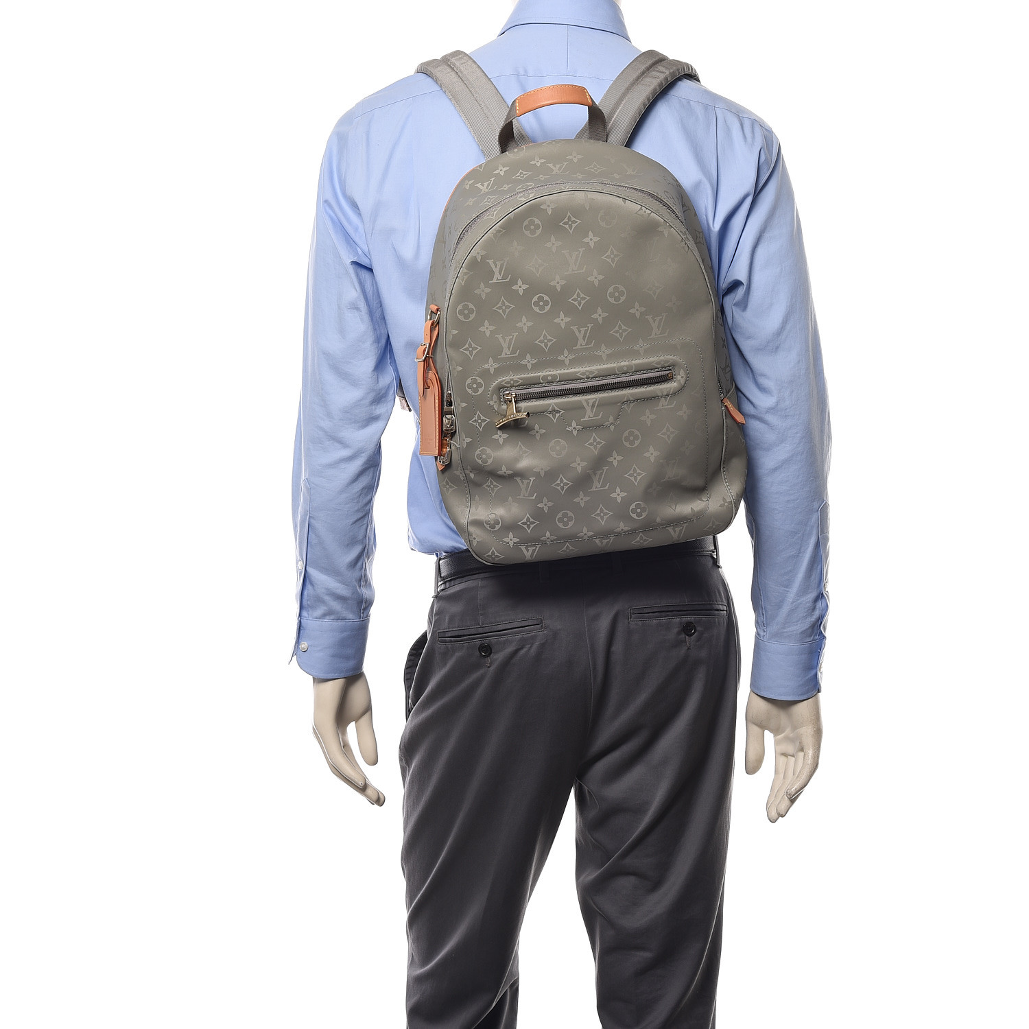 LOUIS VUITTON Monogram Titanium Backpack PM 421124