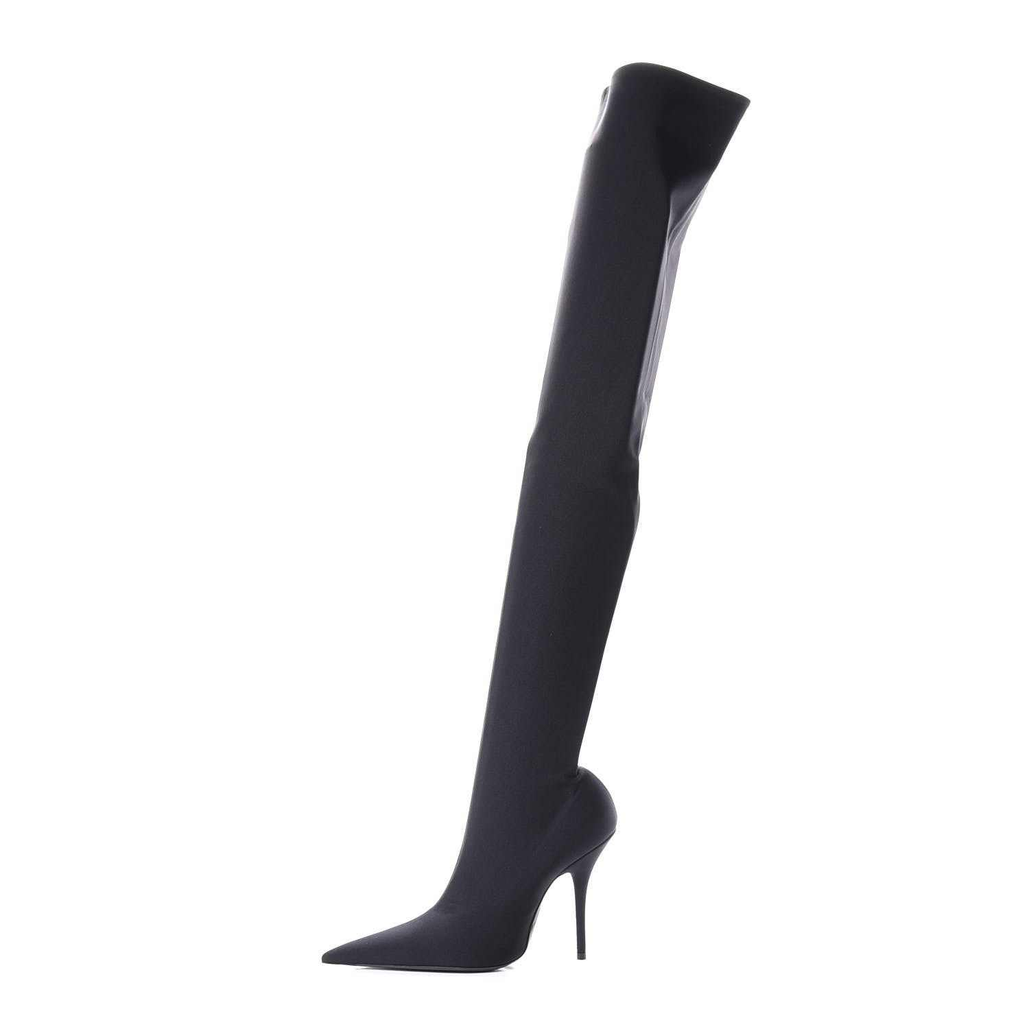 balenciaga spandex thigh high boots