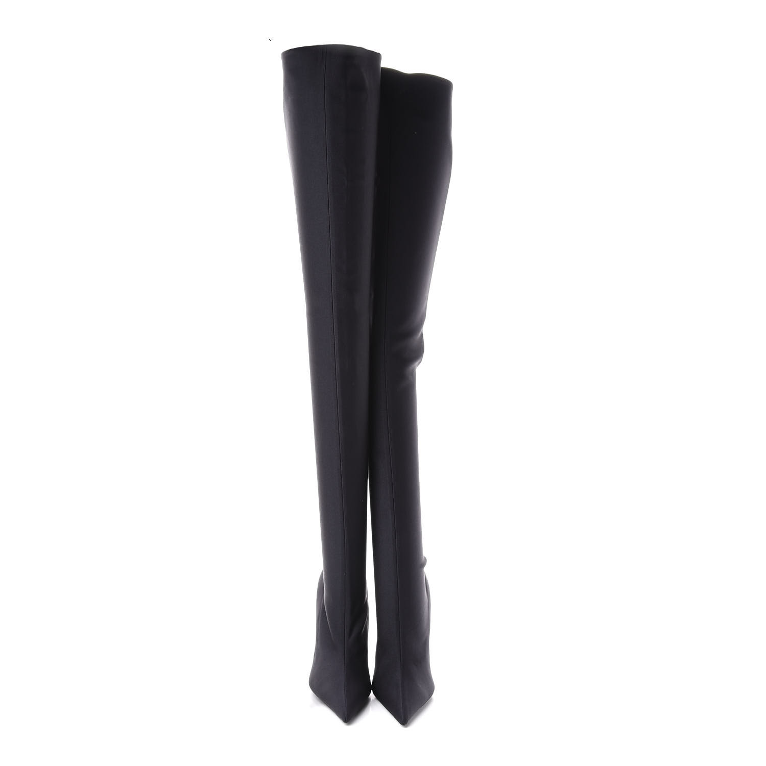 balenciaga spandex thigh high boots