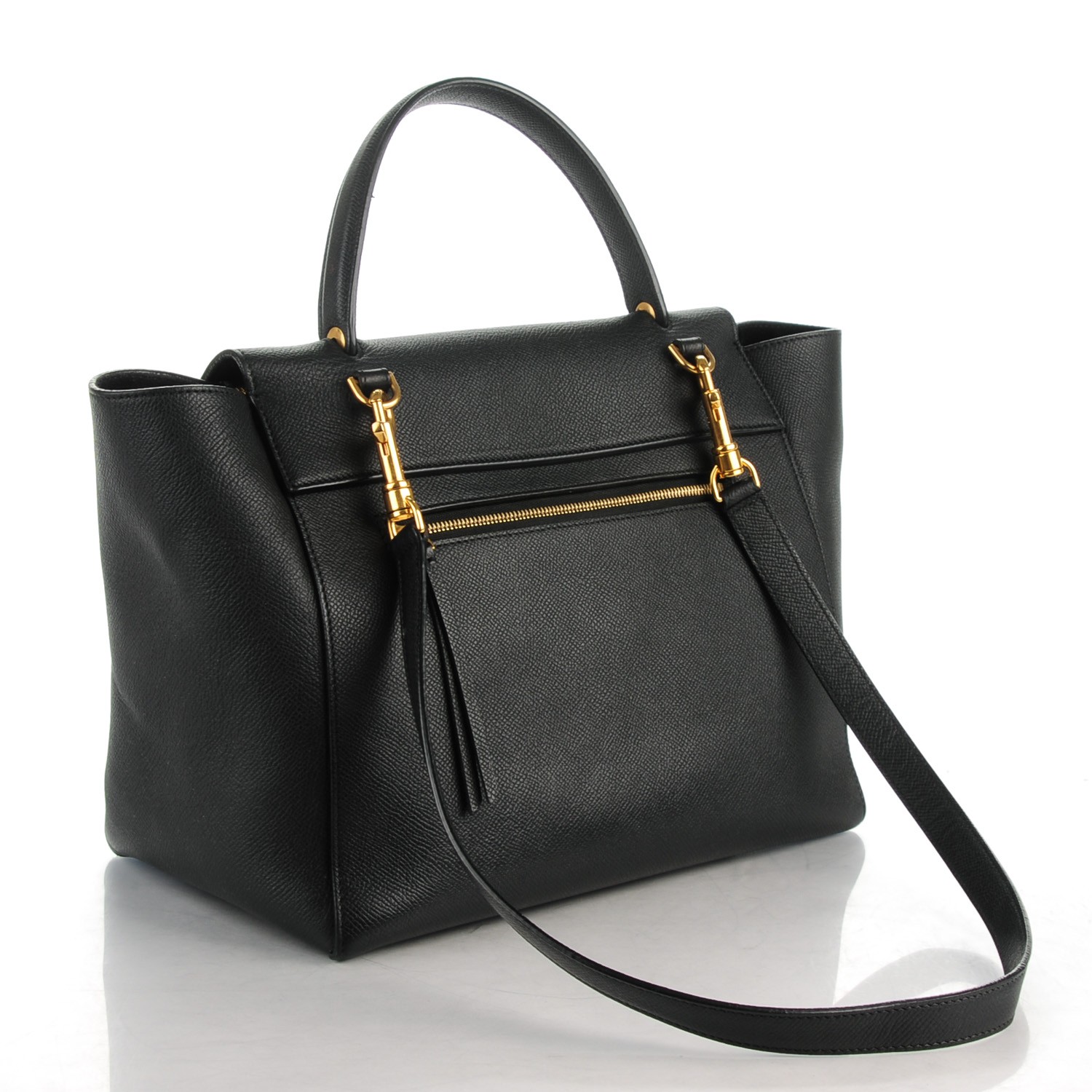 CELINE Grained Calfskin Mini Belt Bag Black 148495