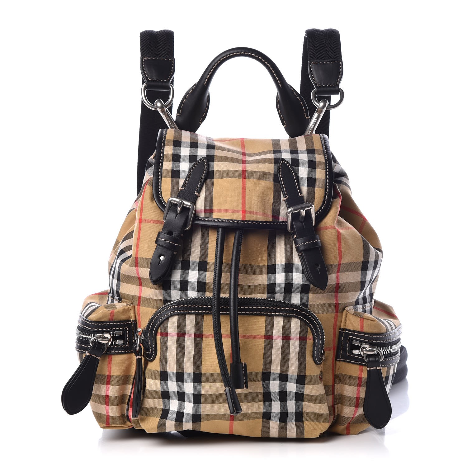 BURBERRY Vintage Check Small Rucksack Backpack Black 314852